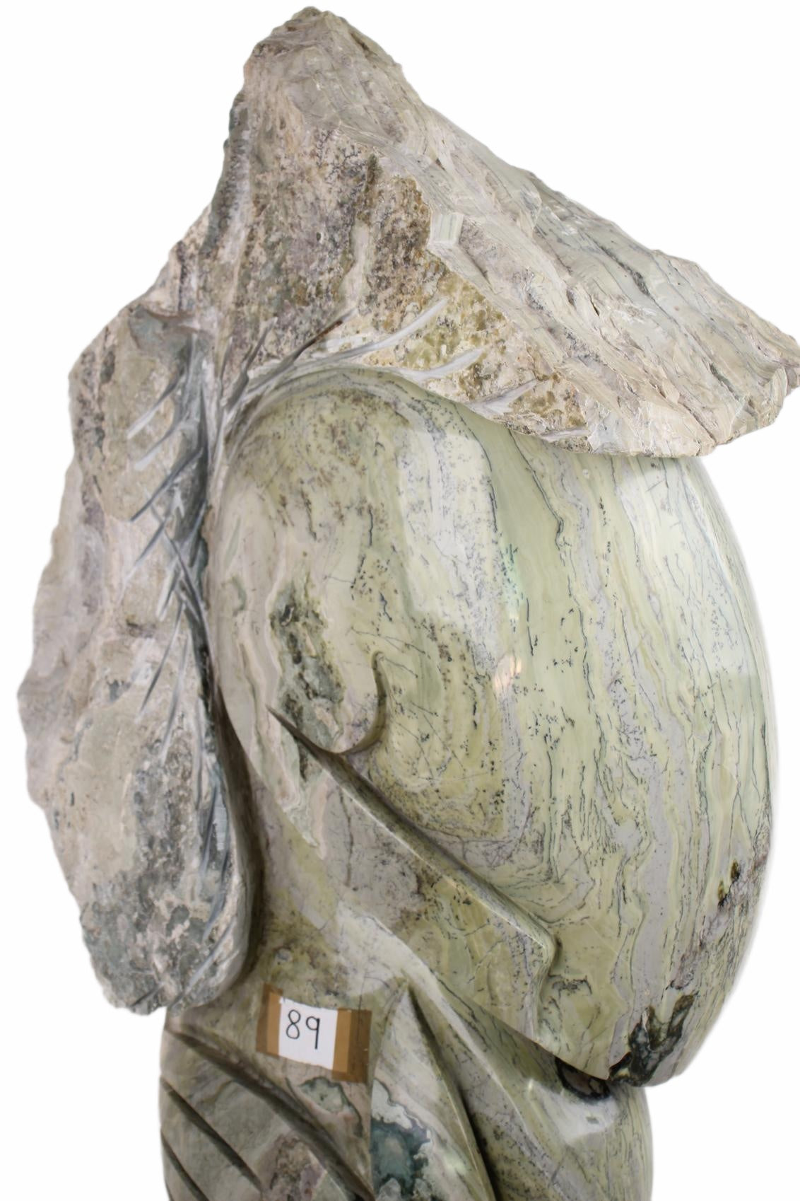 Shona Tribe Butter Jade Thinker ~40.9" Tall (New 2026) - Sculpture & Statuary