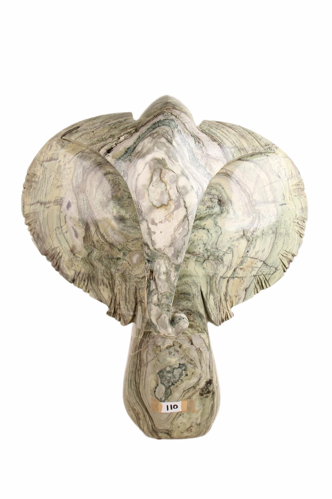 Shona Tribe Butter Jade Elephant ~39.8" Tall (New 2026) - Sculpture & Statuary