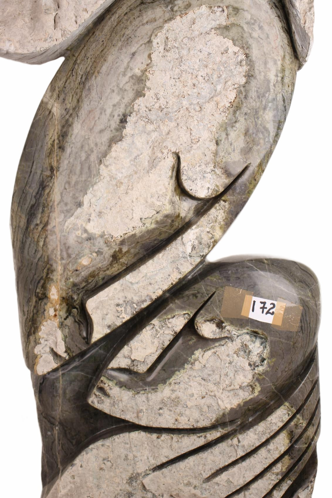 Shona Tribe Butter Jade Mother and Child ~47.2" Tall (New 2026)