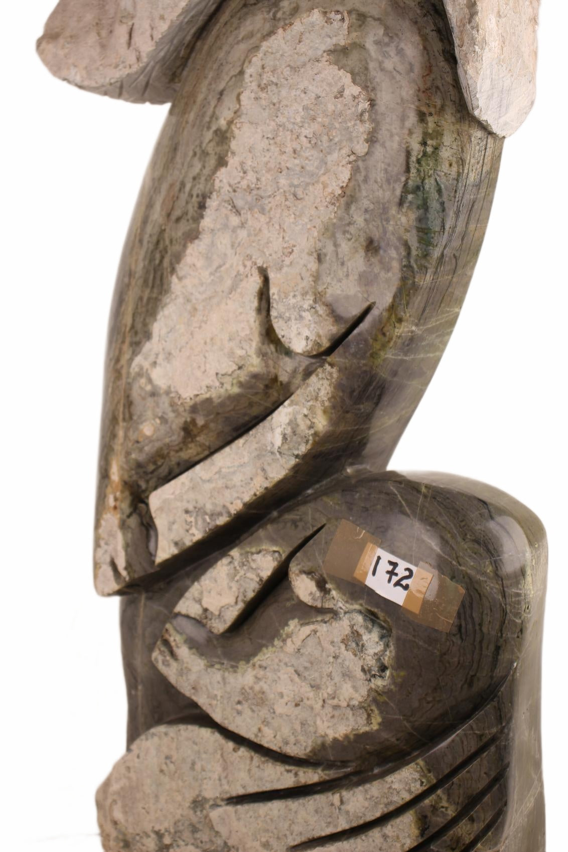 Shona Tribe Butter Jade Mother and Child ~47.2" Tall (New 2026) - Sculpture & Statuary
