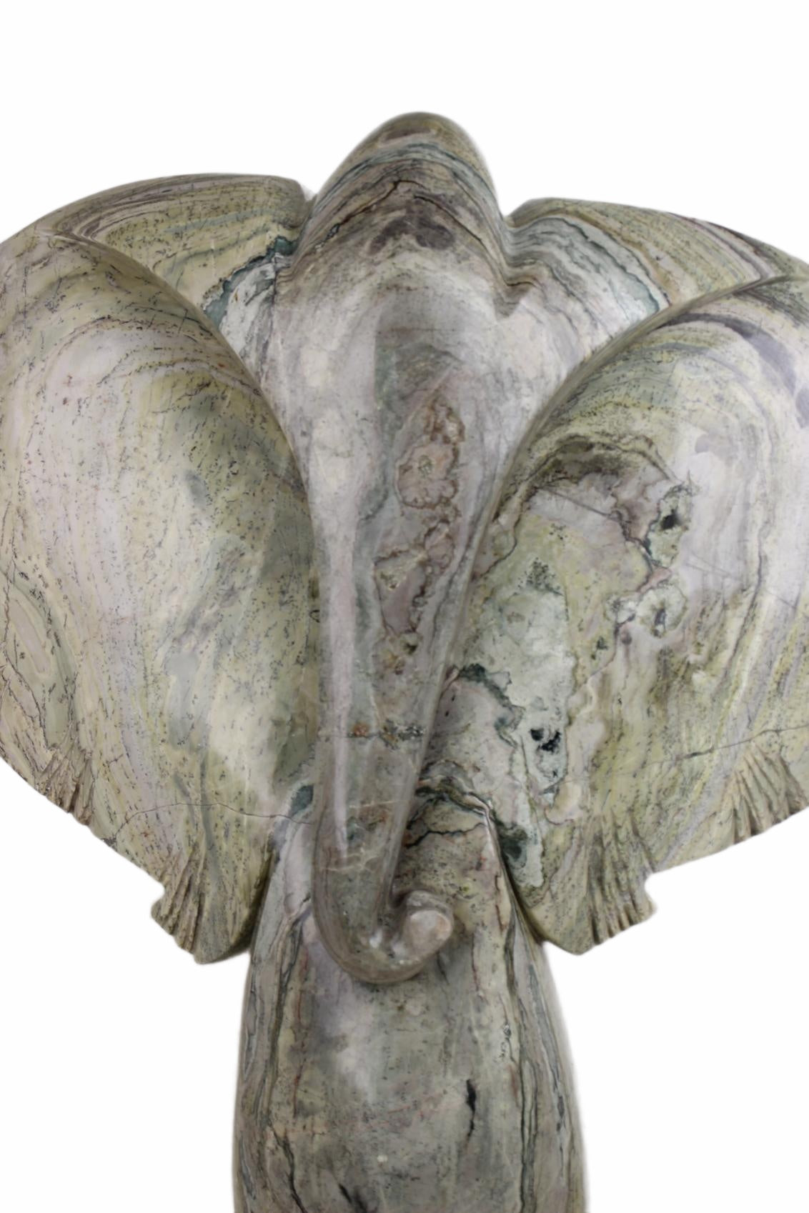 Shona Tribe Butter Jade Elephant ~37.4" Tall (New 2026)