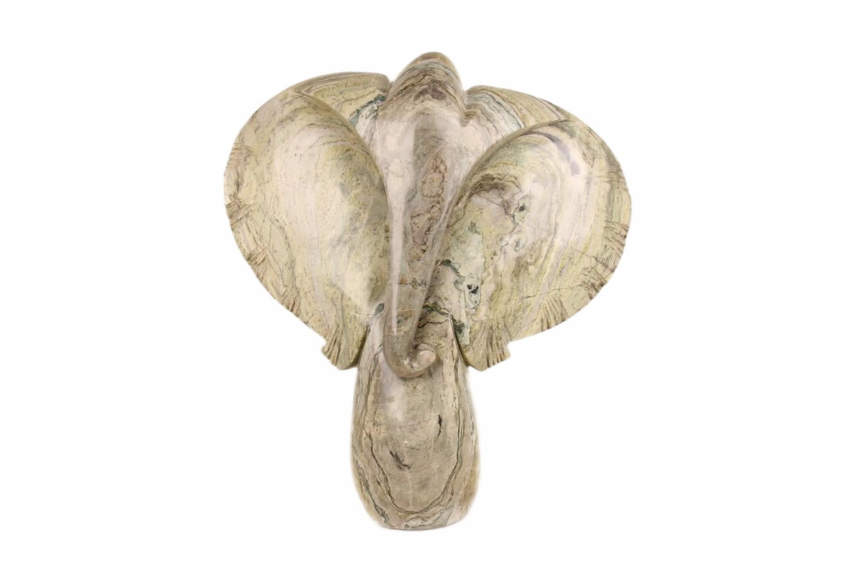 Shona Tribe Butter Jade Elephant ~37.4" Tall (New 2026) - Sculpture & Statuary