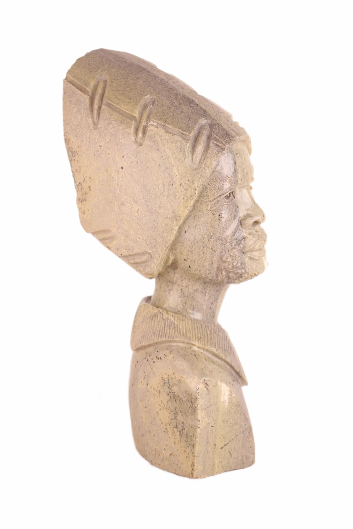 Shona Tribe Butter Jade Head ~11.8" Tall (New 2026) - Sculpture & Statuary