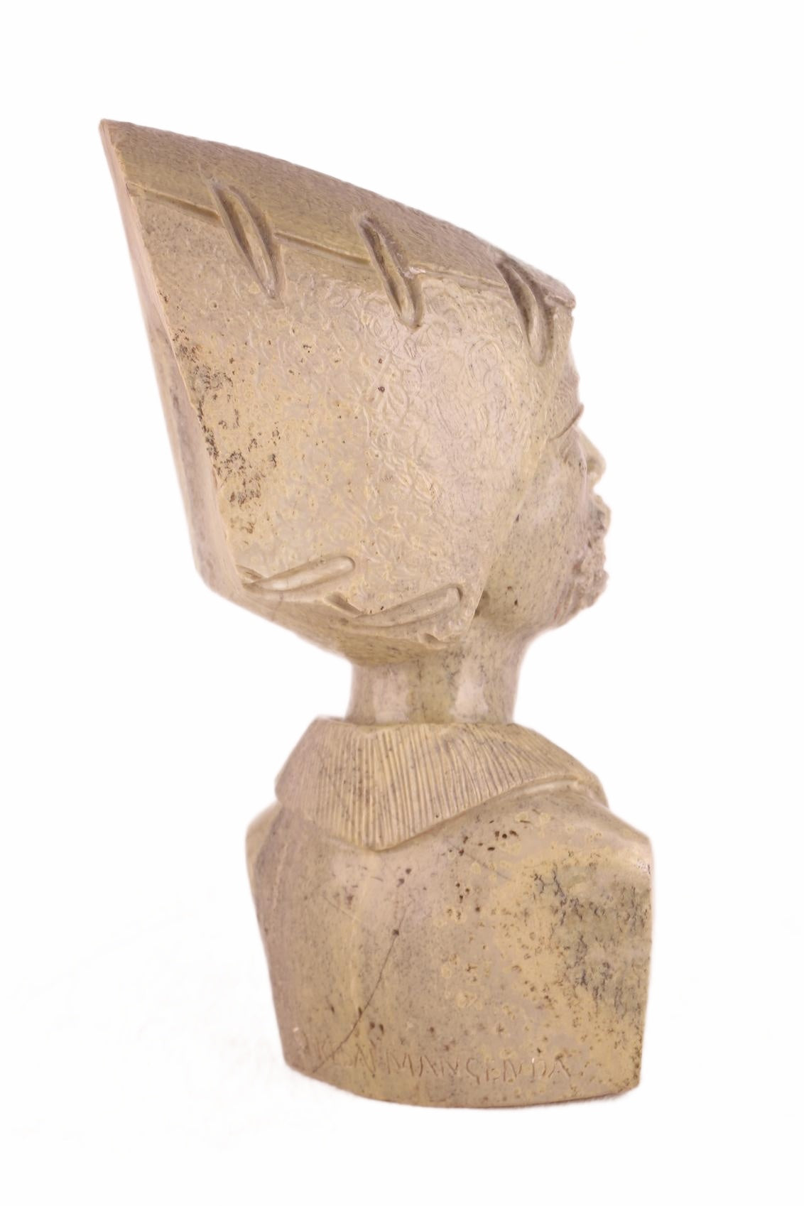 Shona Tribe Butter Jade Head ~11.8" Tall (New 2026) - Sculpture & Statuary