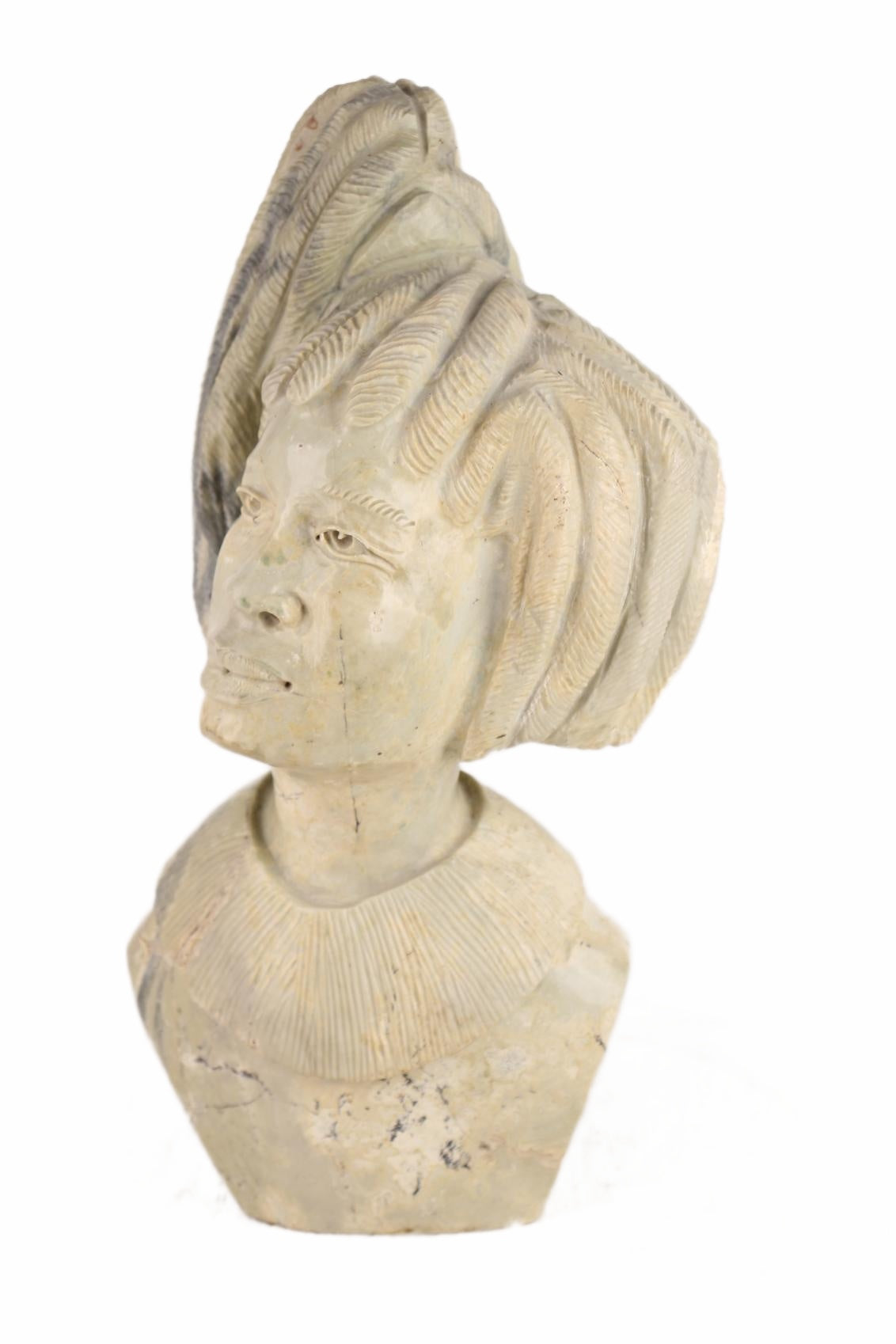 Shona Tribe Butter Jade Head ~12.2" Tall (New 2026) - Sculpture & Statuary