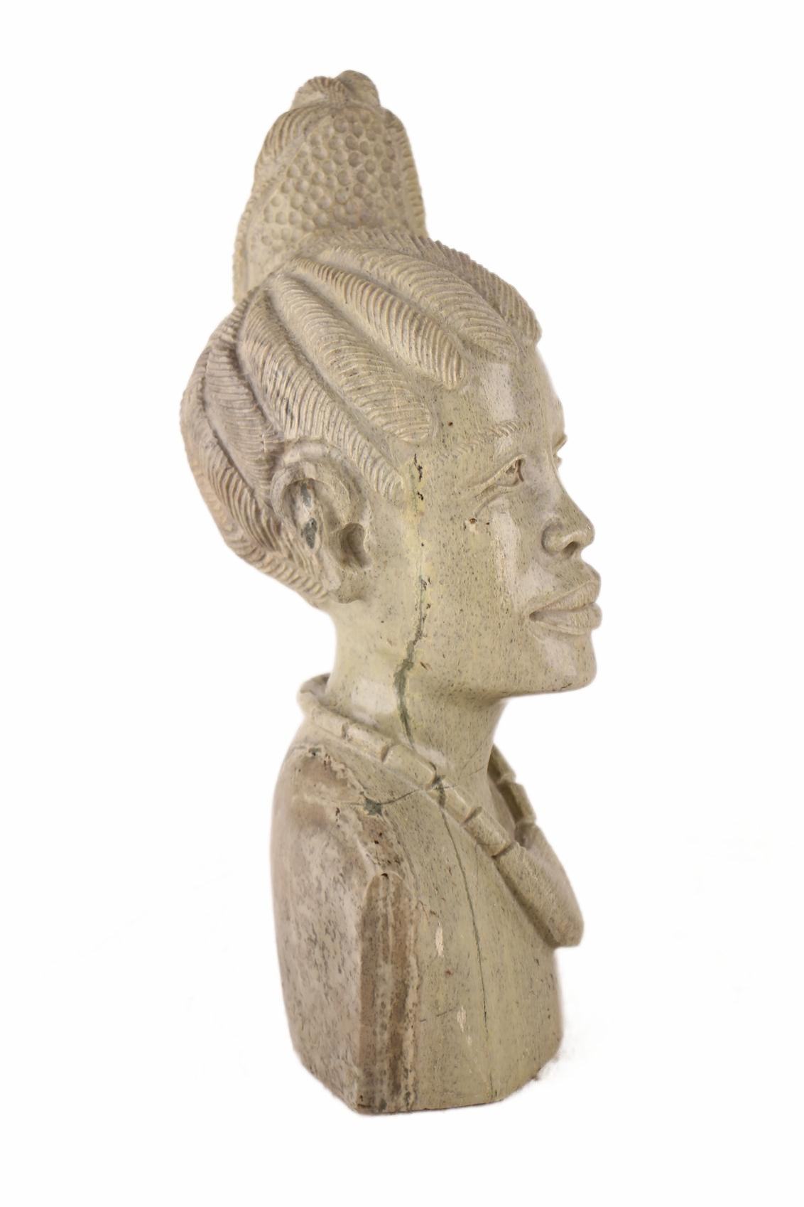 Shona Tribe Butter Jade Head ~11.4" Tall (New 2026) - Sculpture & Statuary