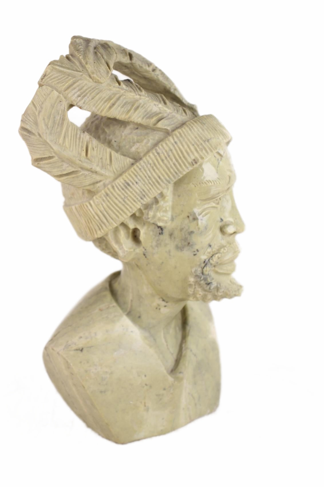 Shona Tribe Butter Jade Head ~11.0" Tall (New 2026) - Sculpture & Statuary