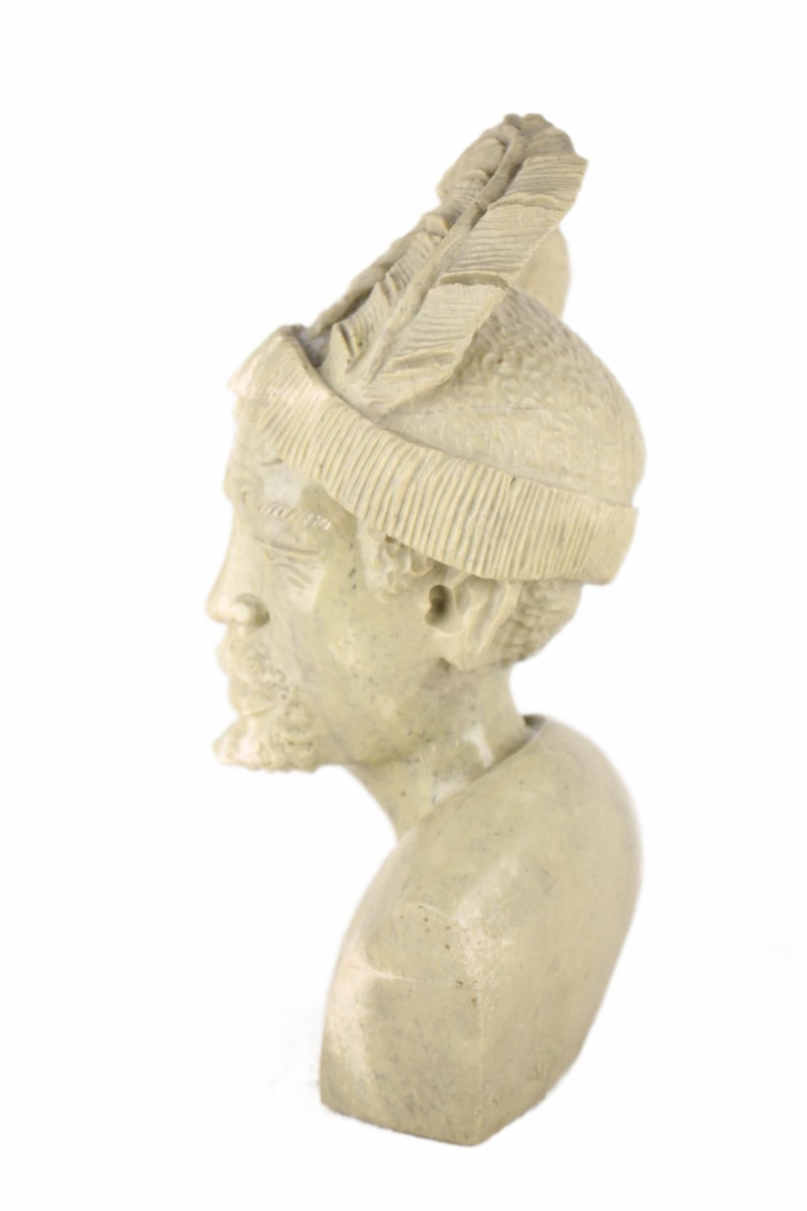 Shona Tribe Butter Jade Head ~11.0" Tall (New 2026) - Sculpture & Statuary