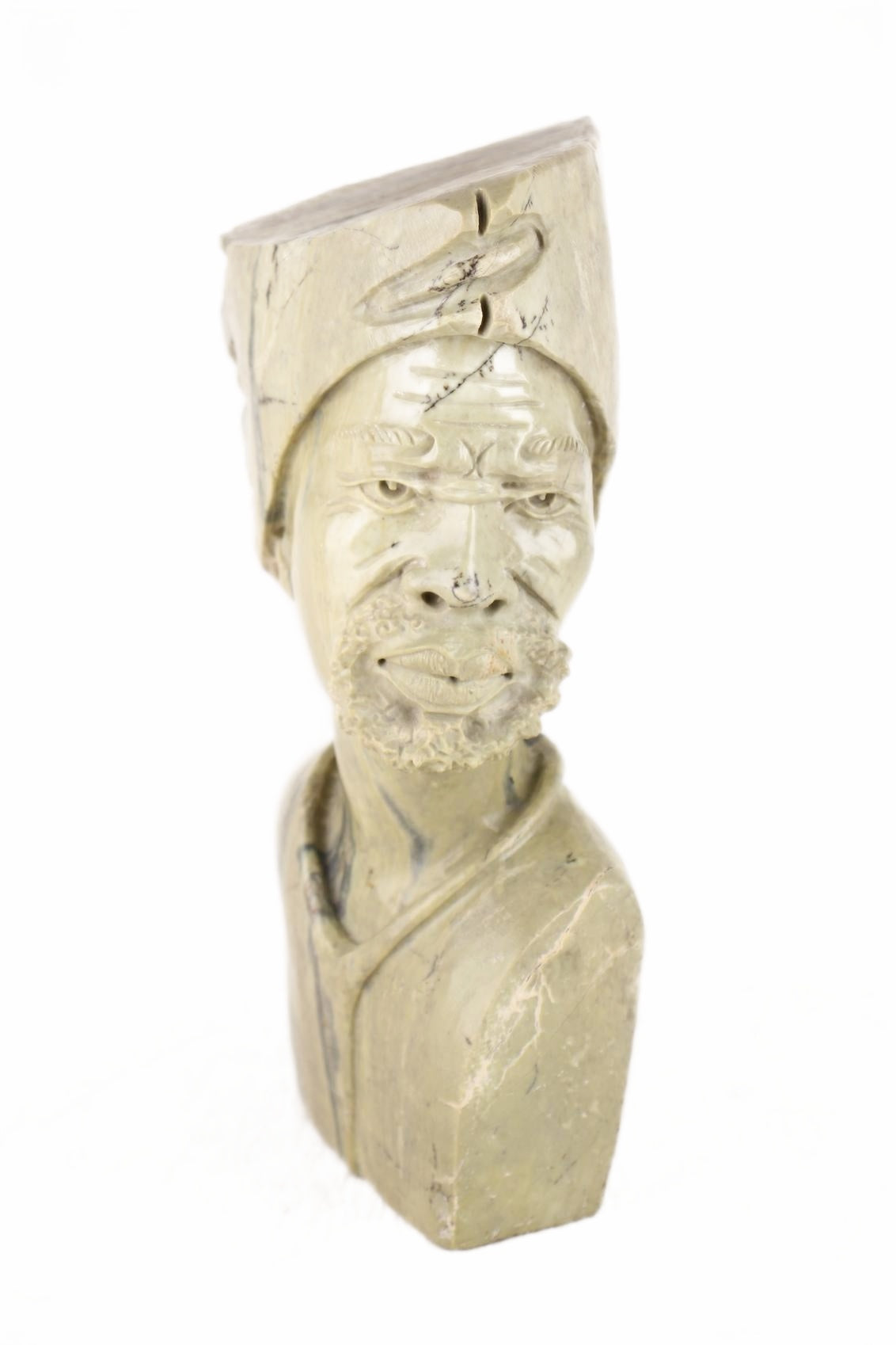 Shona Tribe Butter Jade Head ~11.0" Tall (New 2026) - Sculpture & Statuary