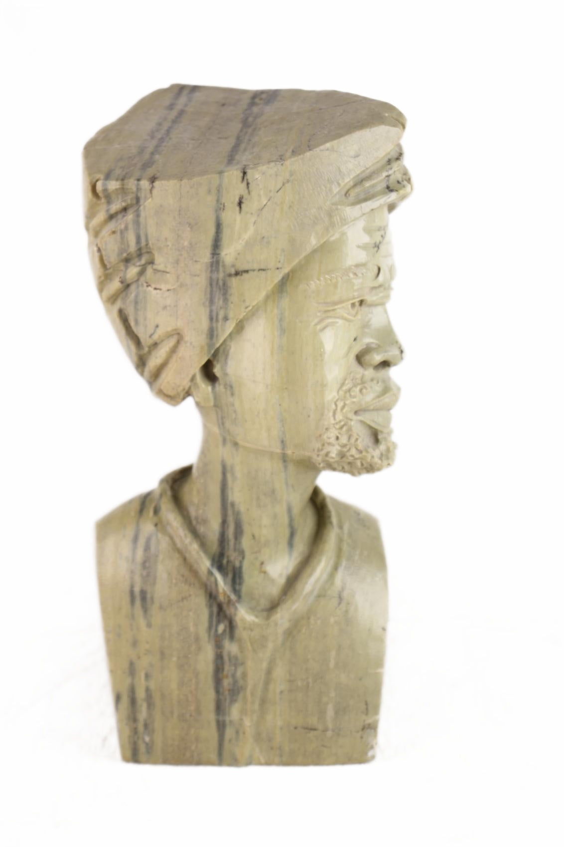 Shona Tribe Butter Jade Head ~11.0" Tall (New 2026) - Sculpture & Statuary