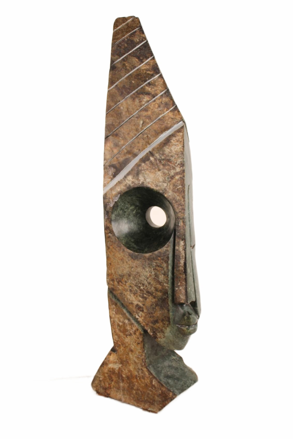 Shona Tribe Opal Stone Sculpture ~47.2" Tall (New 2026) - Sculpture & Statuary