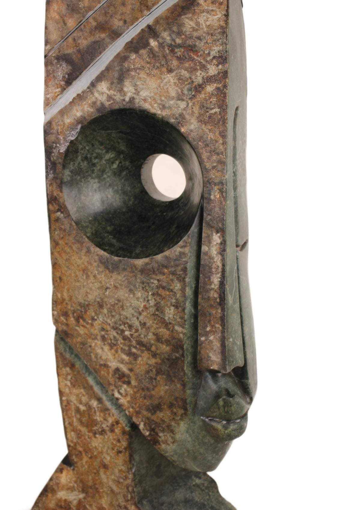 Shona Tribe Opal Stone Sculpture ~47.2" Tall (New 2026) - Sculpture & Statuary