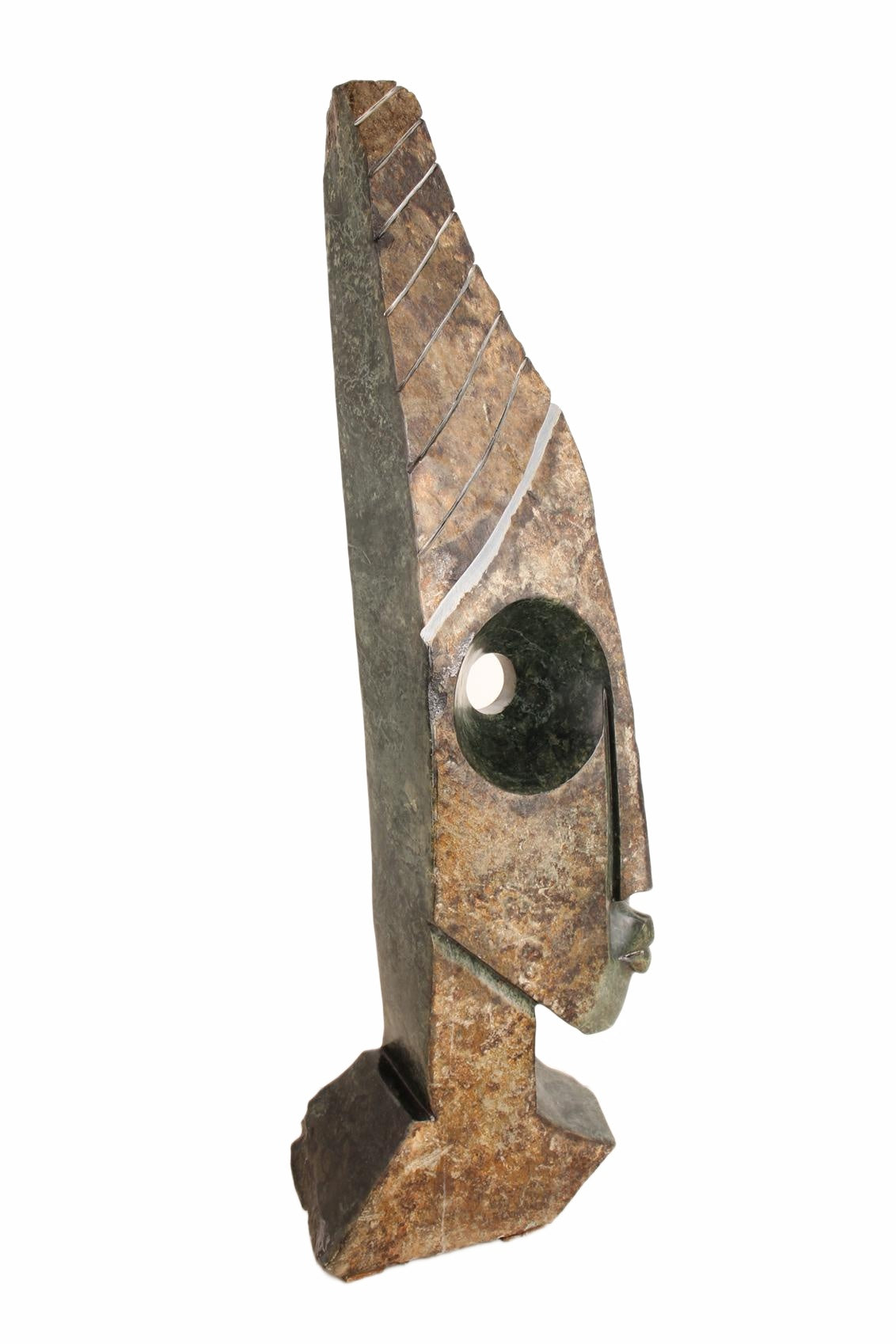 Shona Tribe Opal Stone Sculpture ~47.2" Tall (New 2026) - Sculpture & Statuary