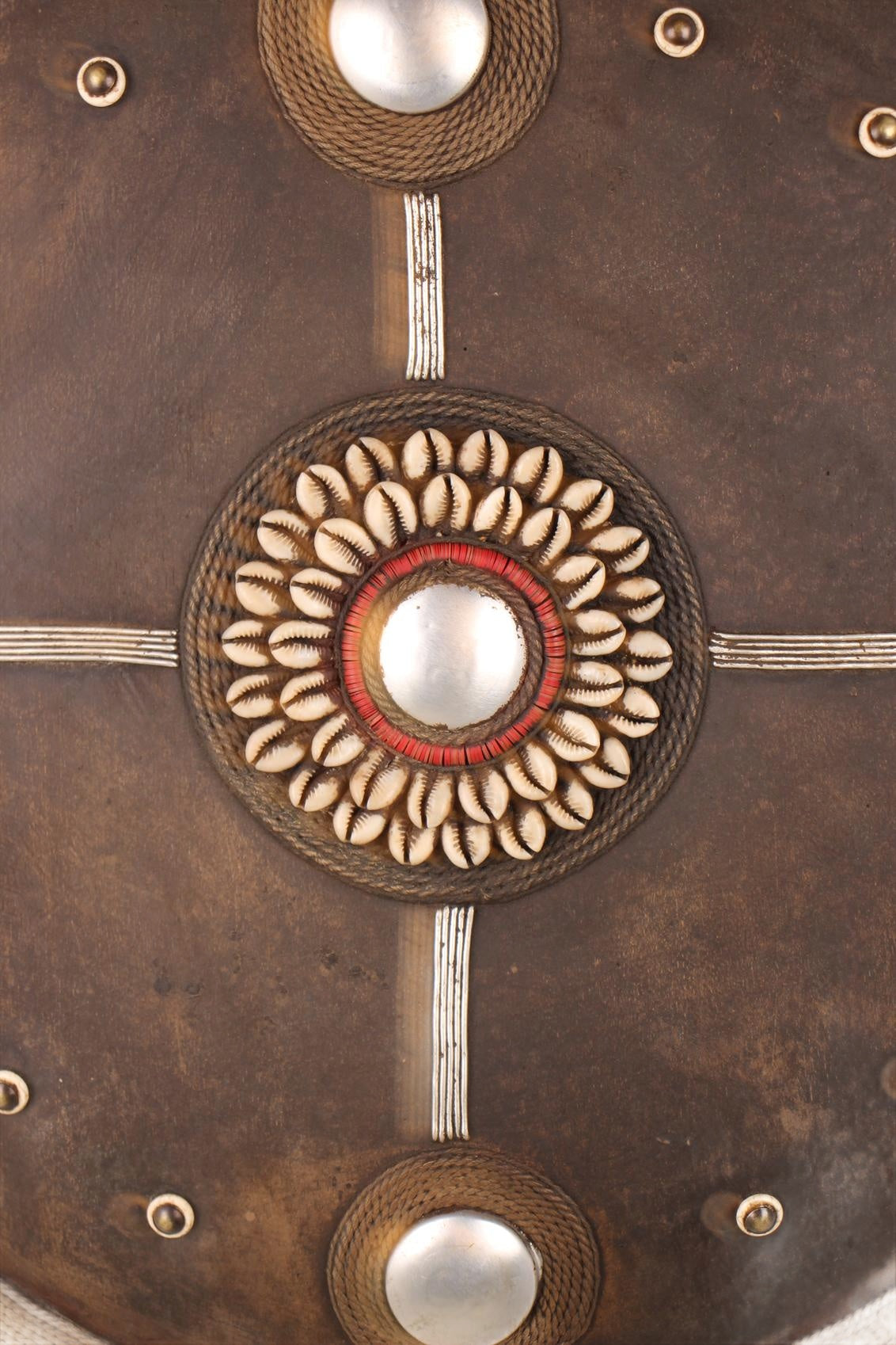 Tikar Tribe Beaded Shield ~20.5" Tall (New 2026) - Sculpture & Statuary