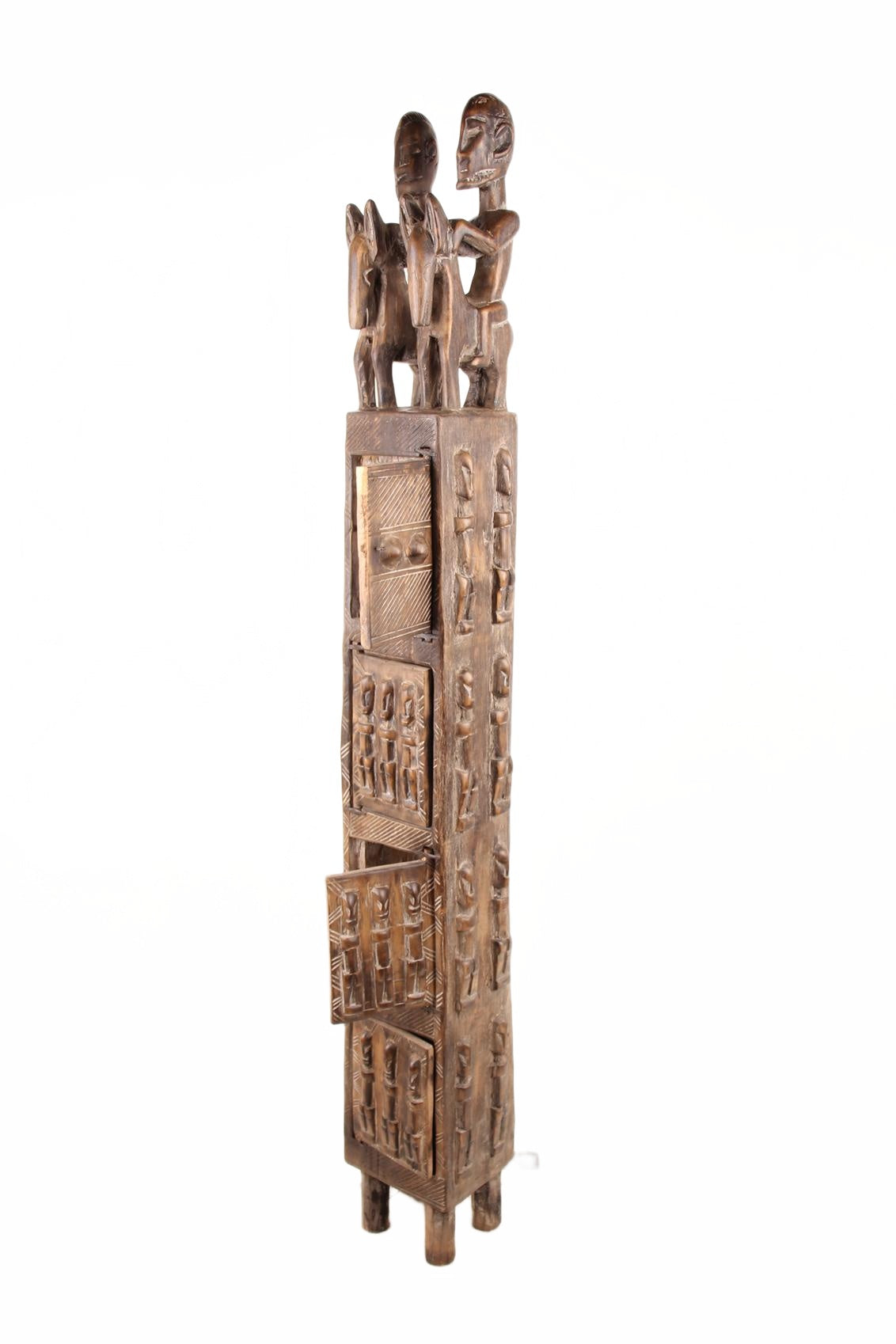 Dogon Tribe Jewelry Box ~59.8" Tall (New 2026) - Sculpture & Statuary
