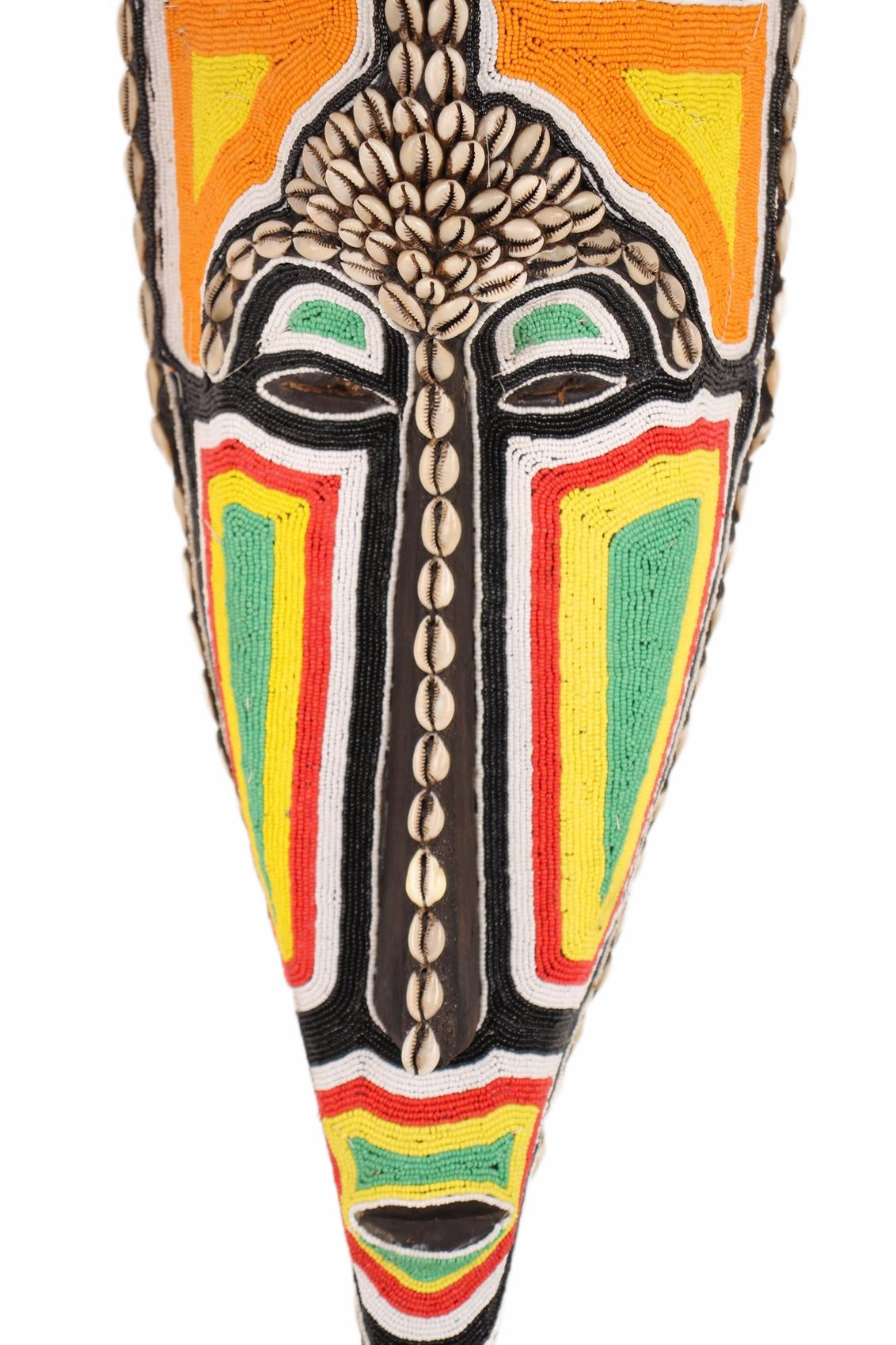 Fang Tribe Beaded Mask ~24.4" Tall (New 2026) - Masks