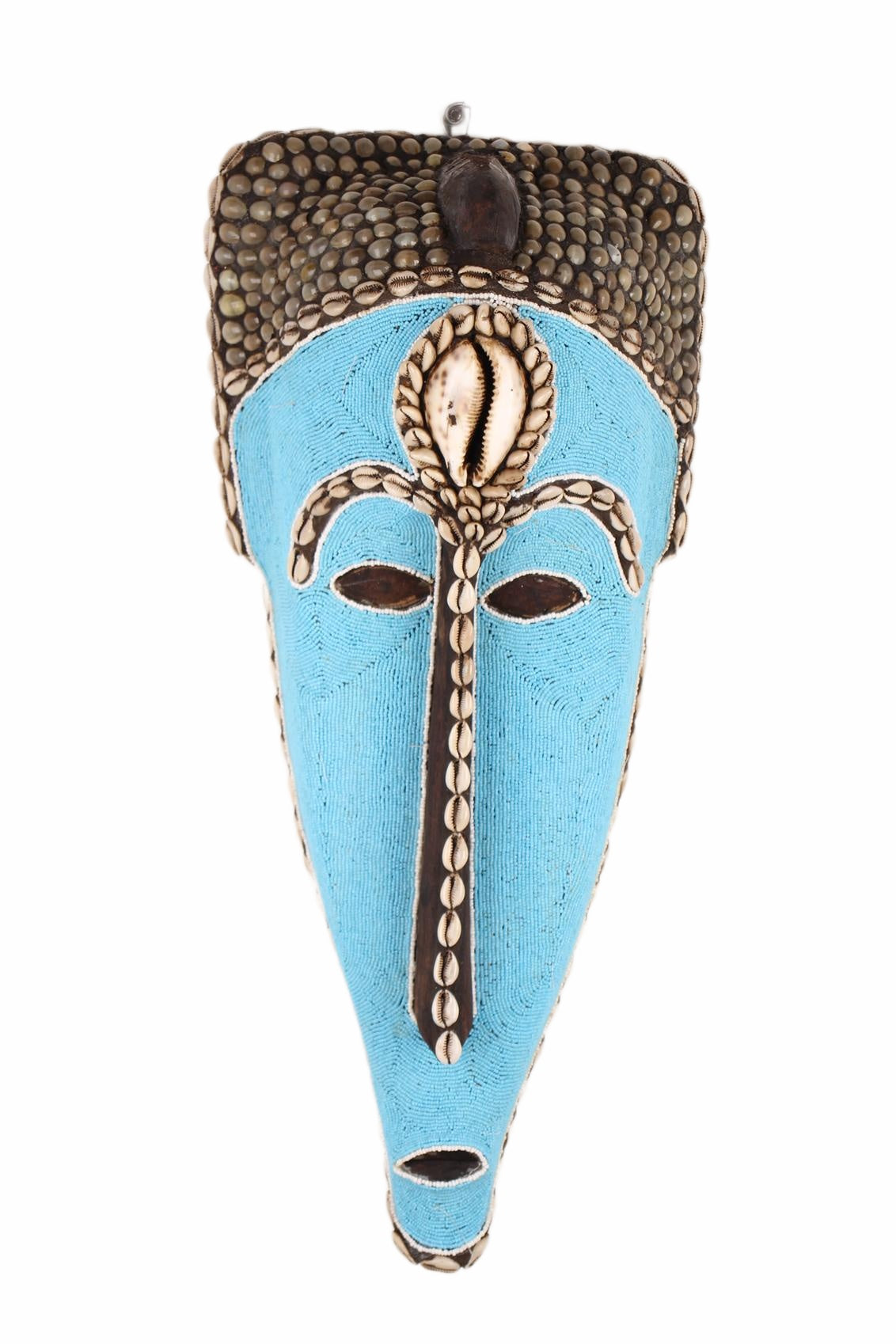 Fang Tribe Beaded Mask ~24.4" Tall (New 2026) - Masks