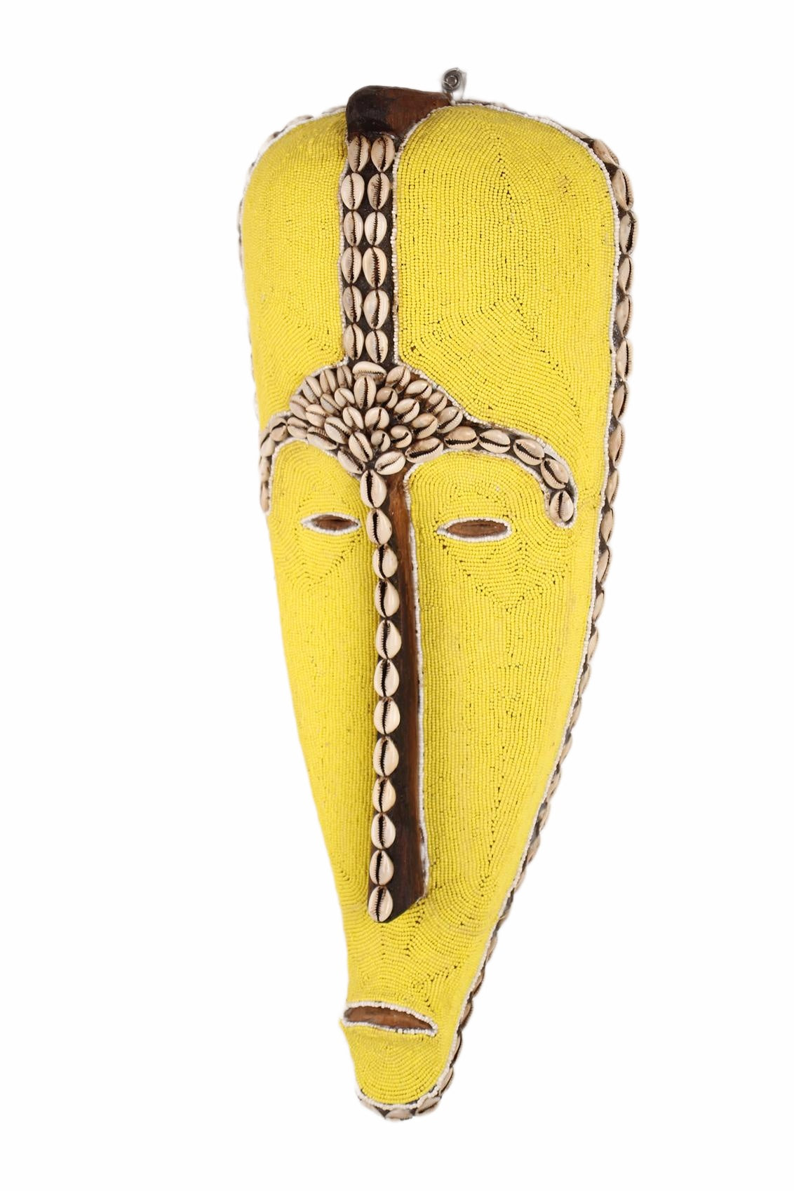 Fang Tribe Beaded Mask ~24.4" Tall (New 2026) - Masks