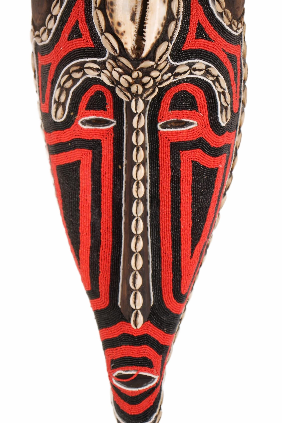 Fang Tribe Beaded Mask ~24.4" Tall (New 2026) - Masks