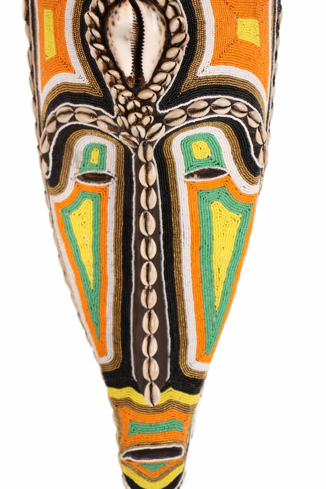 Fang Tribe Beaded Mask ~24.4" Tall (New 2026) - Masks