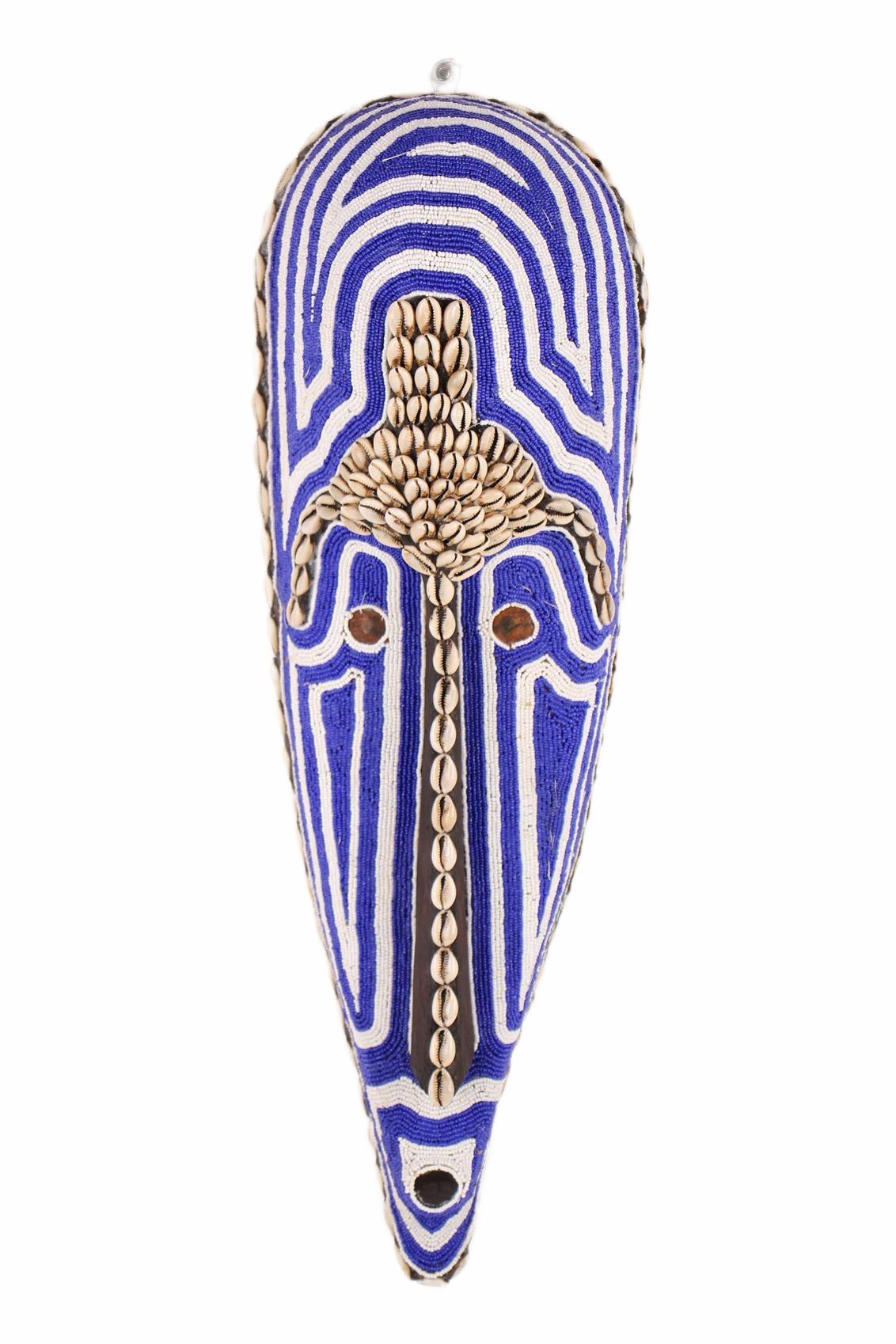 Fang Tribe Beaded Mask ~24.4" Tall (New 2026) - Masks