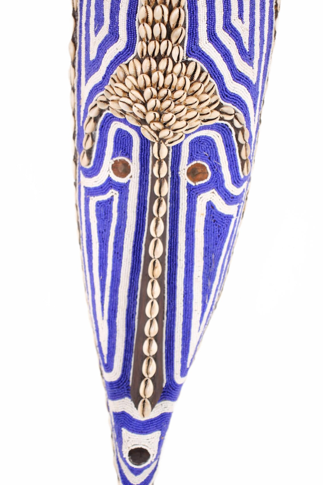 Fang Tribe Beaded Mask ~24.4" Tall (New 2026) - Masks