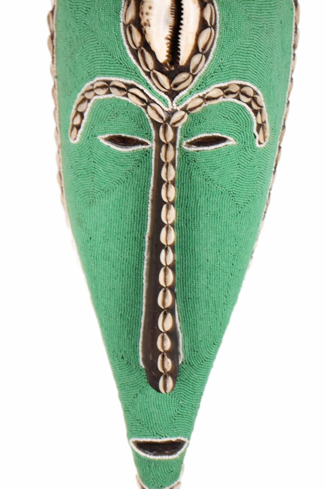 Fang Tribe Beaded Mask ~24.4" Tall (New 2026) - Masks