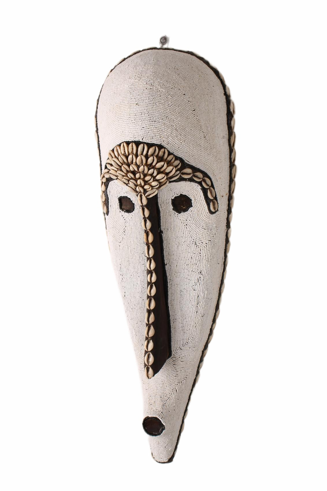 Fang Tribe Beaded Mask ~24.4" Tall (New 2026) - Masks
