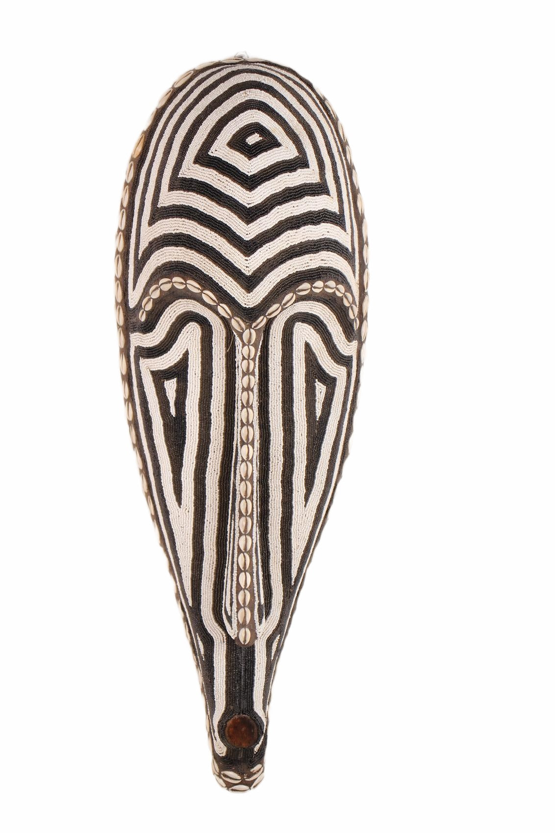 Fang Tribe Beaded Mask ~24.4" Tall (New 2026) - Masks