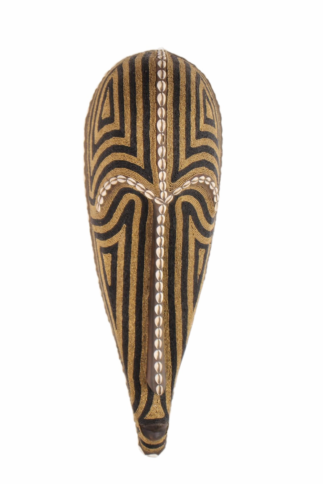 Fang Tribe Beaded Mask ~24.4" Tall (New 2026) - Masks