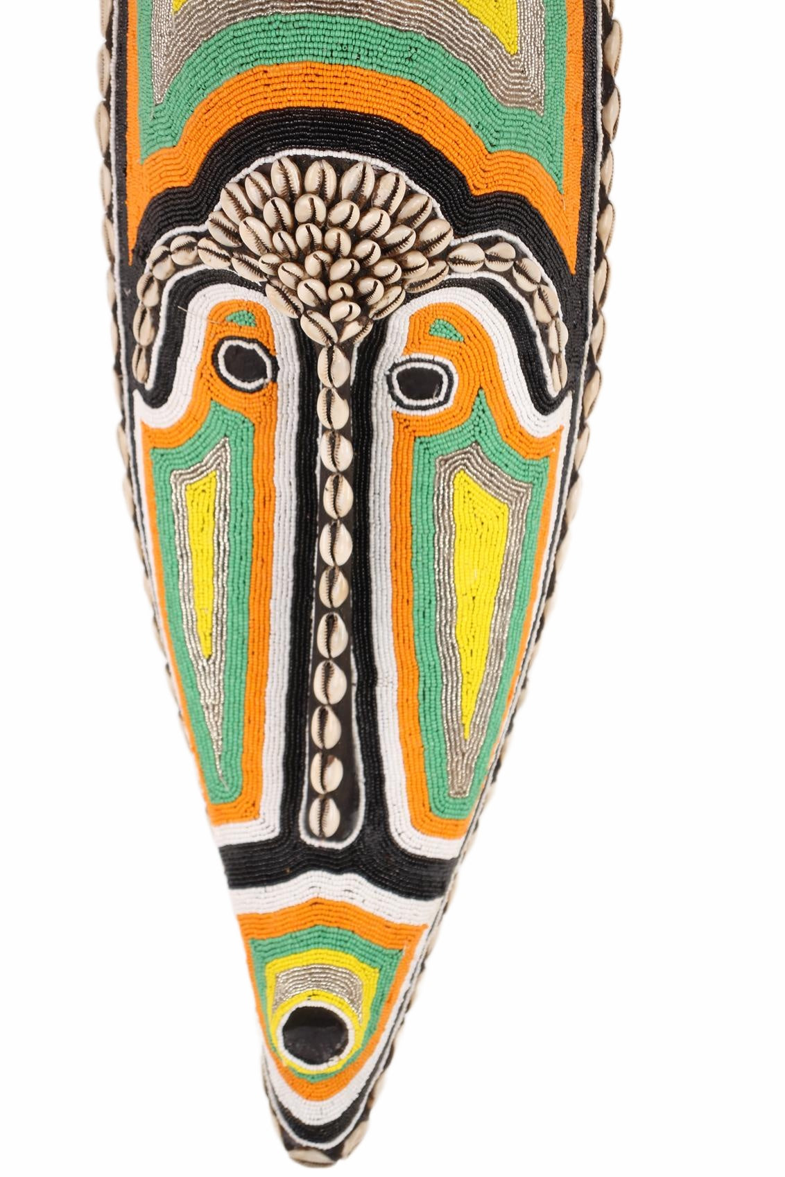 Fang Tribe Beaded Mask ~24.4" Tall (New 2026) - Masks