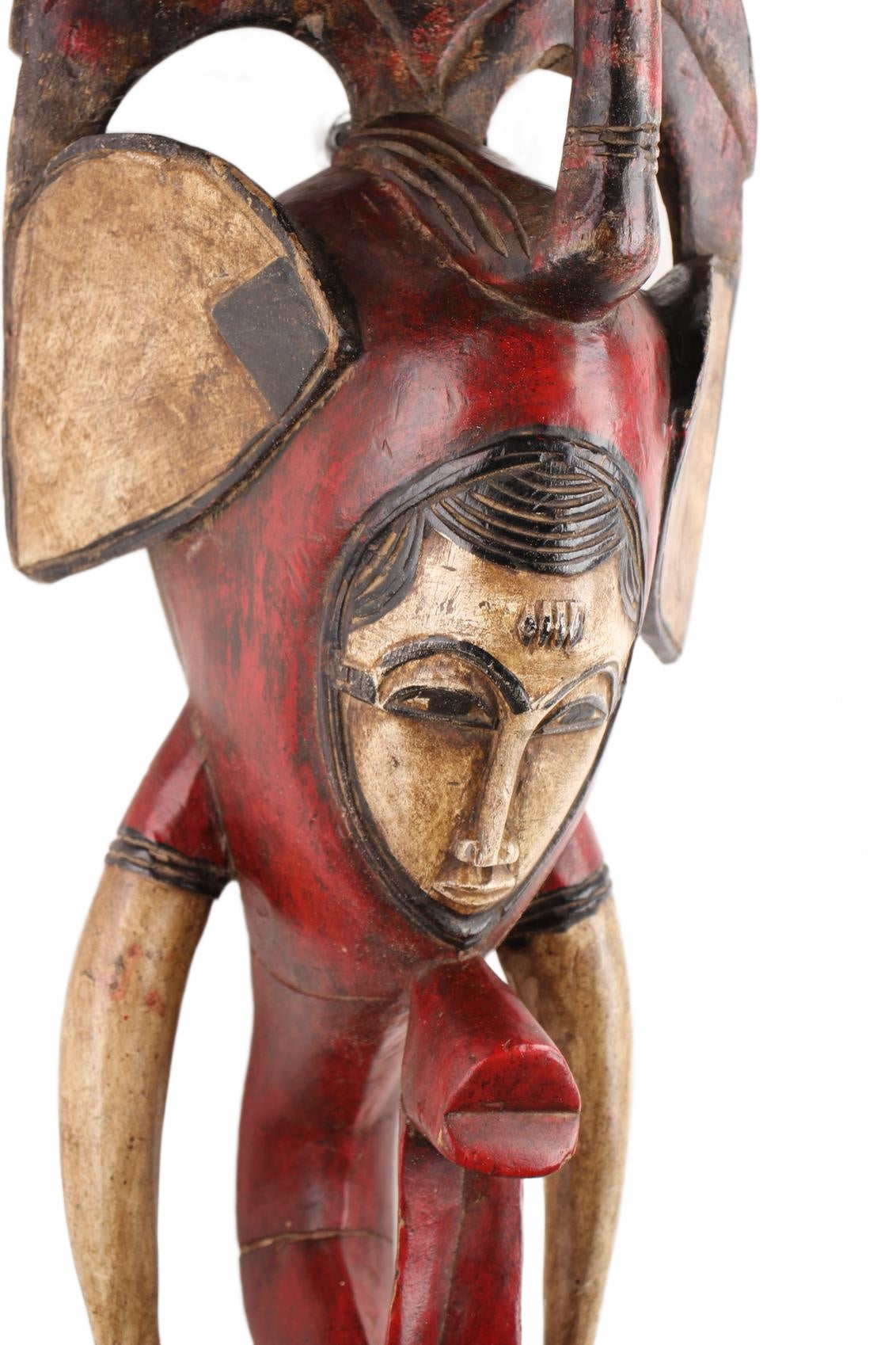 Baule Tribe Elephant Mask ~25.2" Tall (New 2026) - Masks
