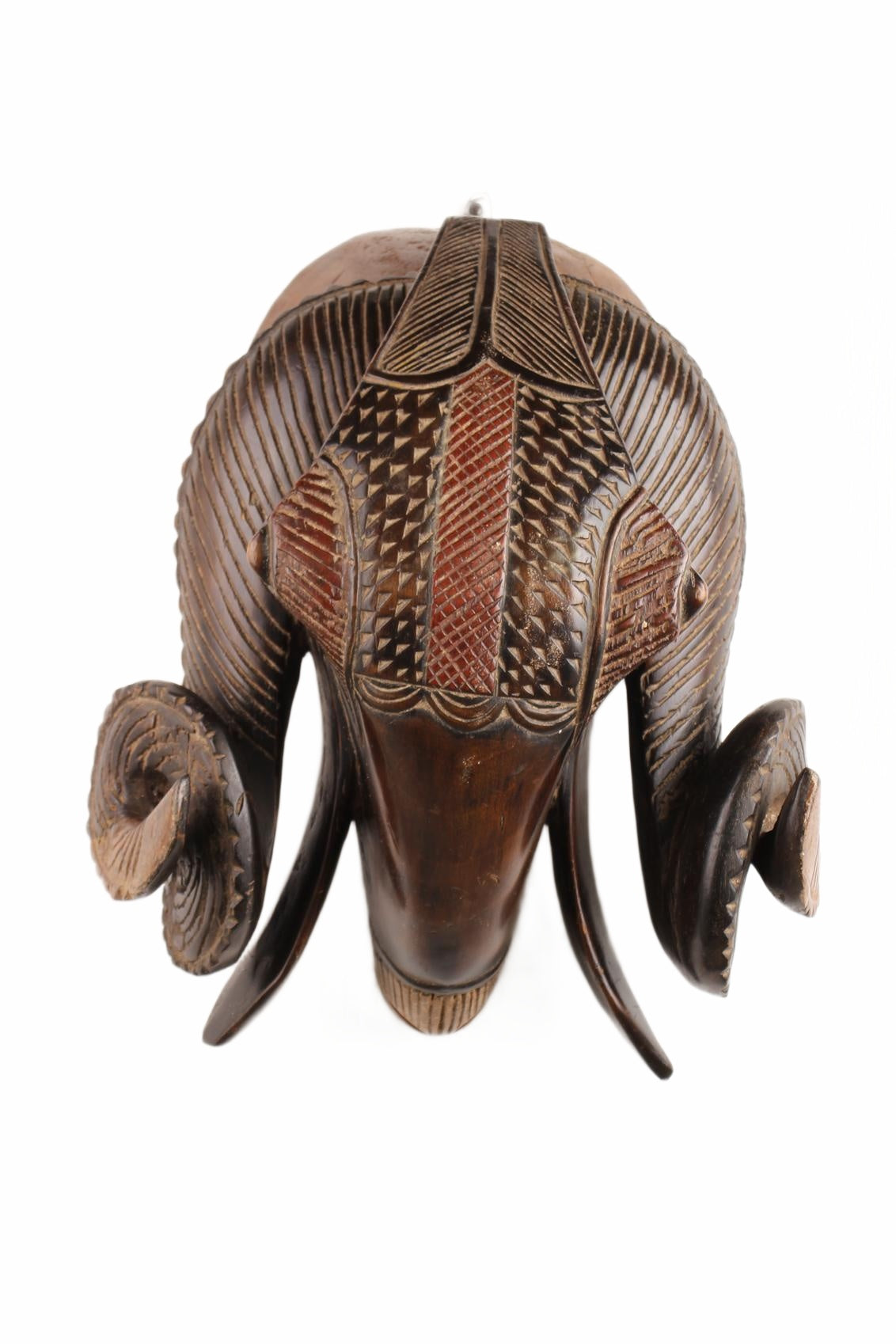 Baule Tribe Ram Mask ~19.7" Tall (New 2026) - Masks