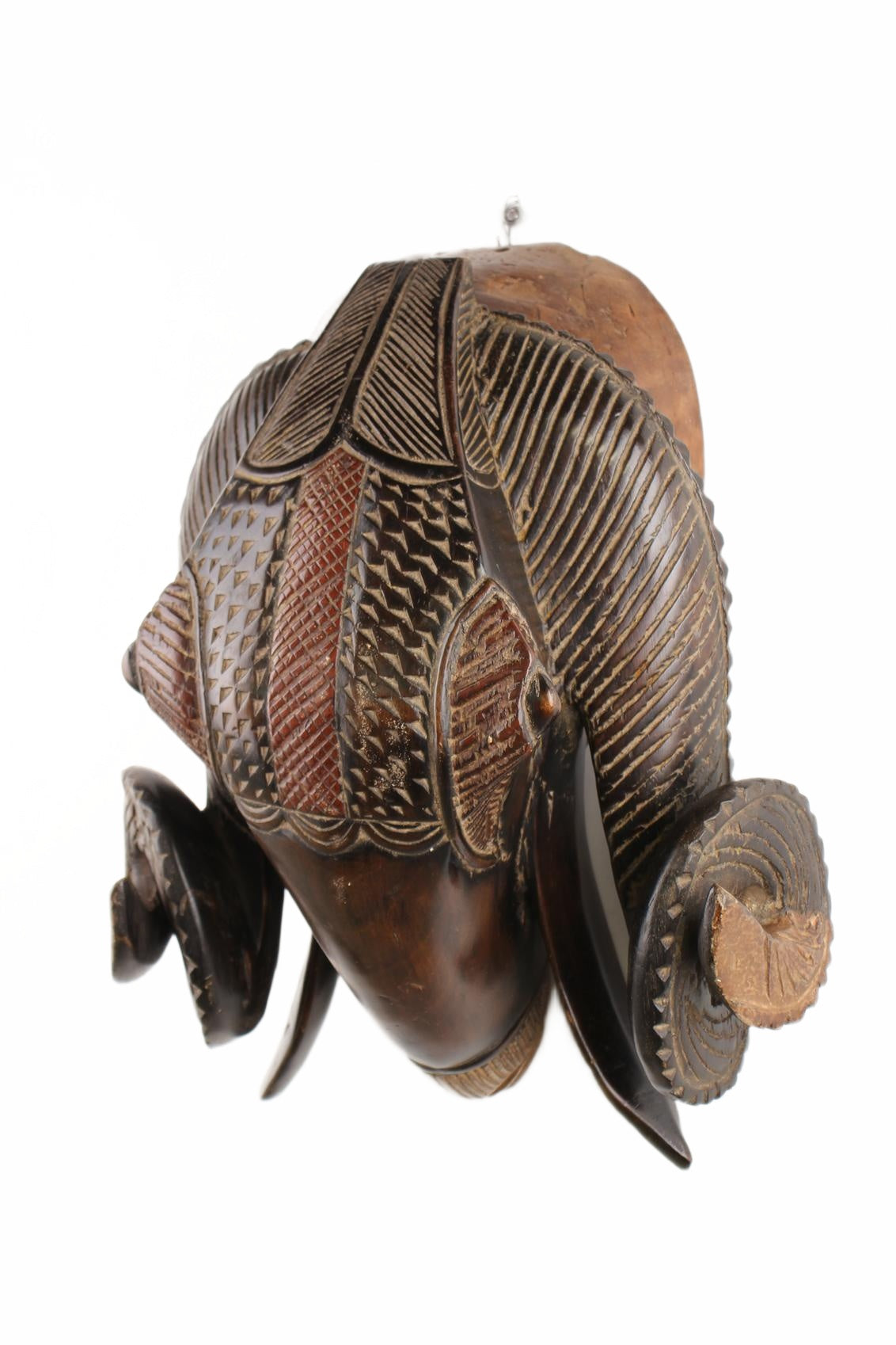 Baule Tribe Ram Mask ~19.7" Tall (New 2026) - Masks