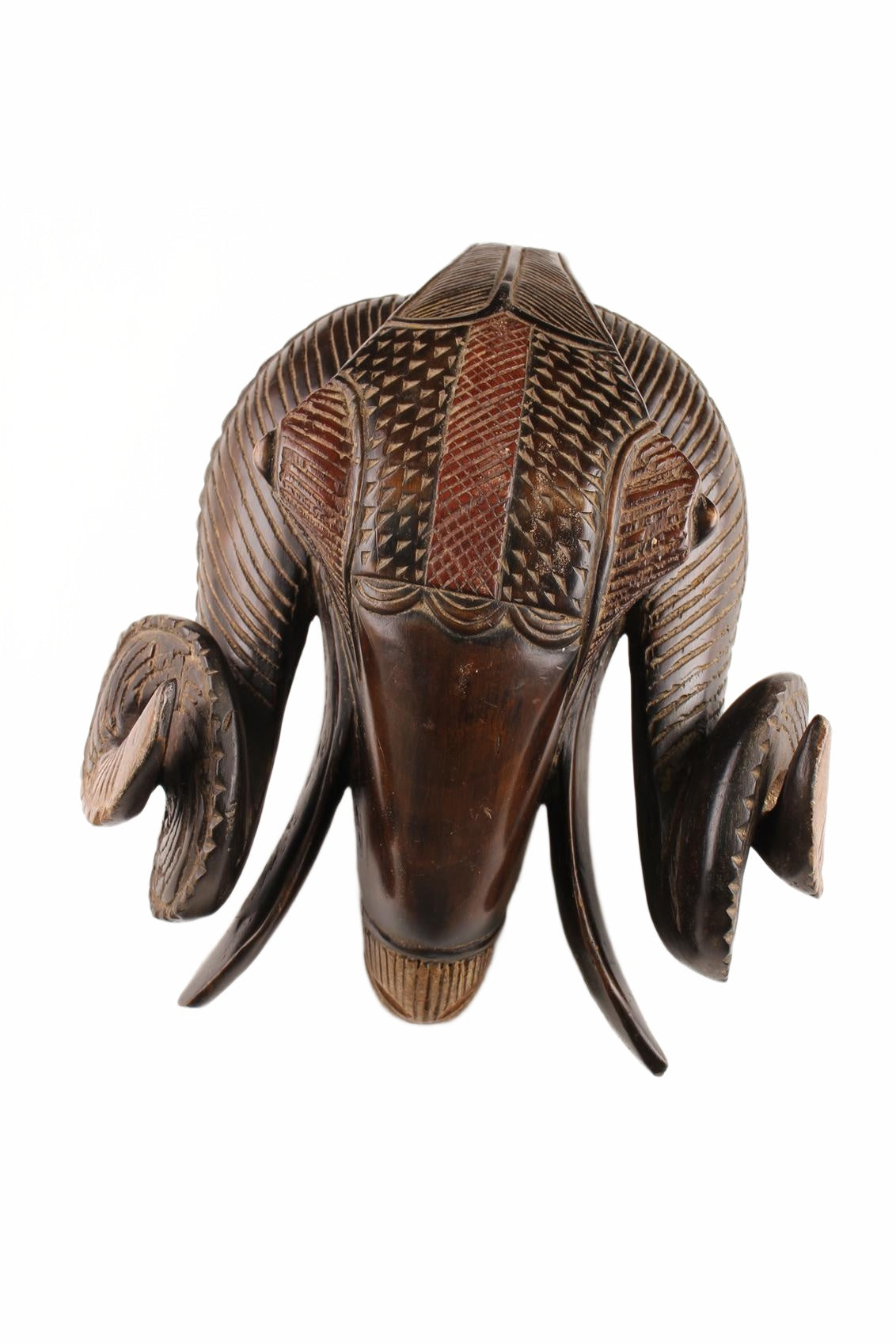 Baule Tribe Ram Mask ~19.7" Tall (New 2026) - Masks