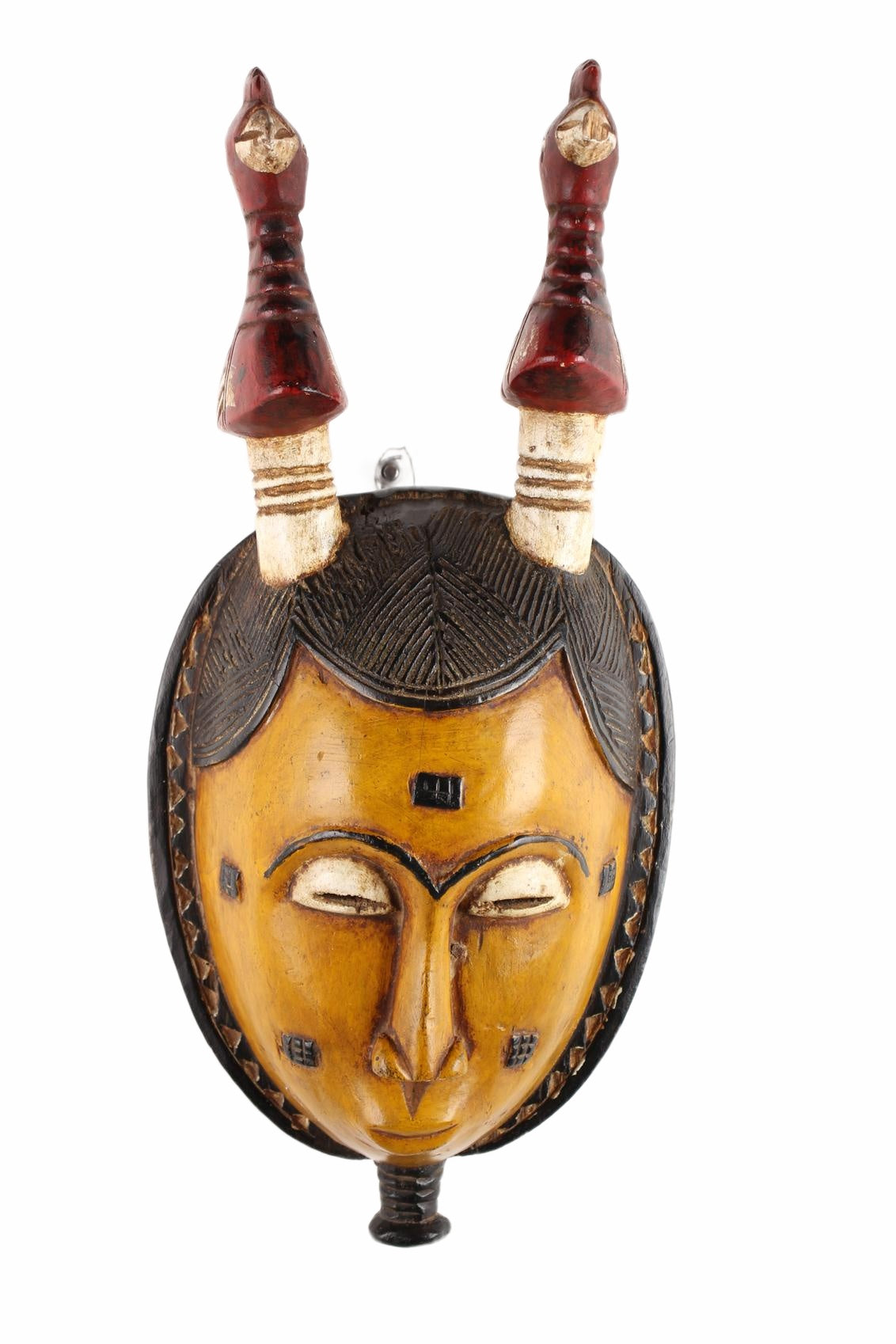 Baule Tribe Mask ~18.1" Tall (New 2026) - Masks