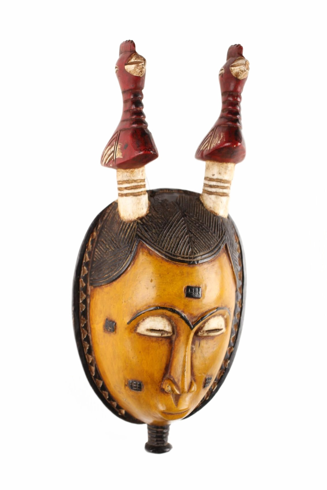 Baule Tribe Mask ~18.1" Tall (New 2026) - Masks