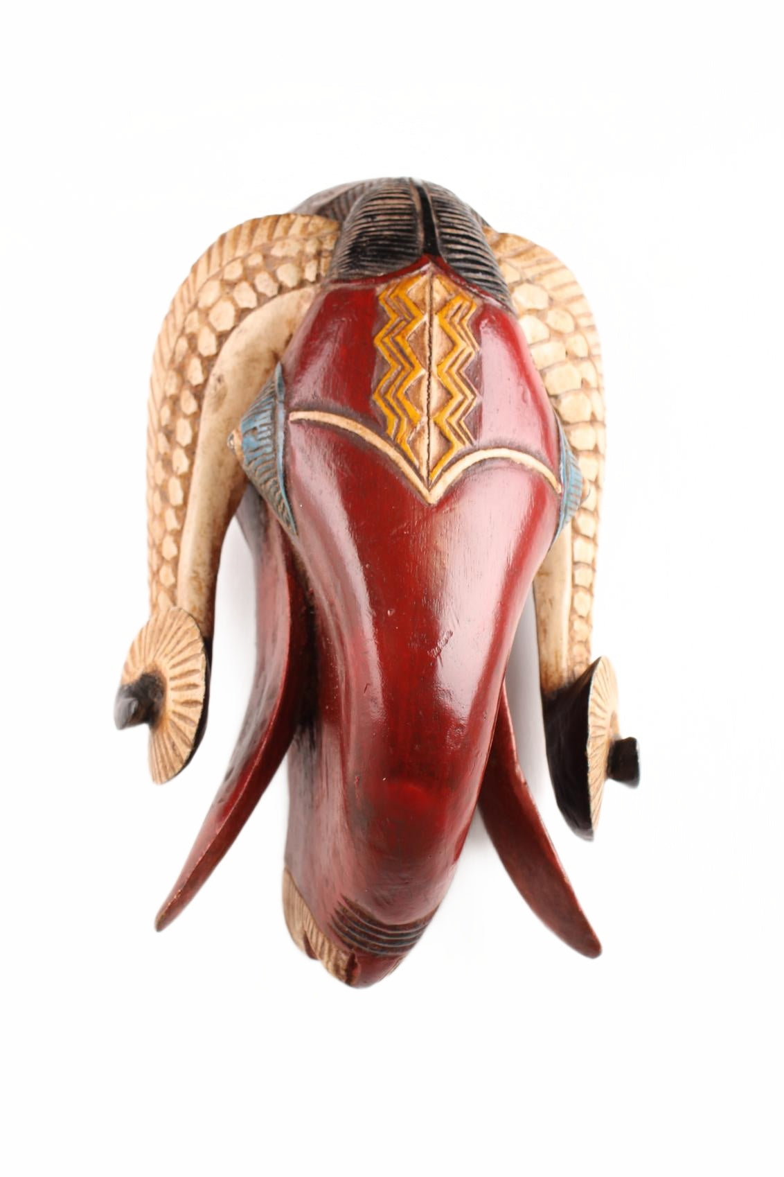 Baule Tribe Ram Mask ~19.7" Tall (New 2026) - Masks