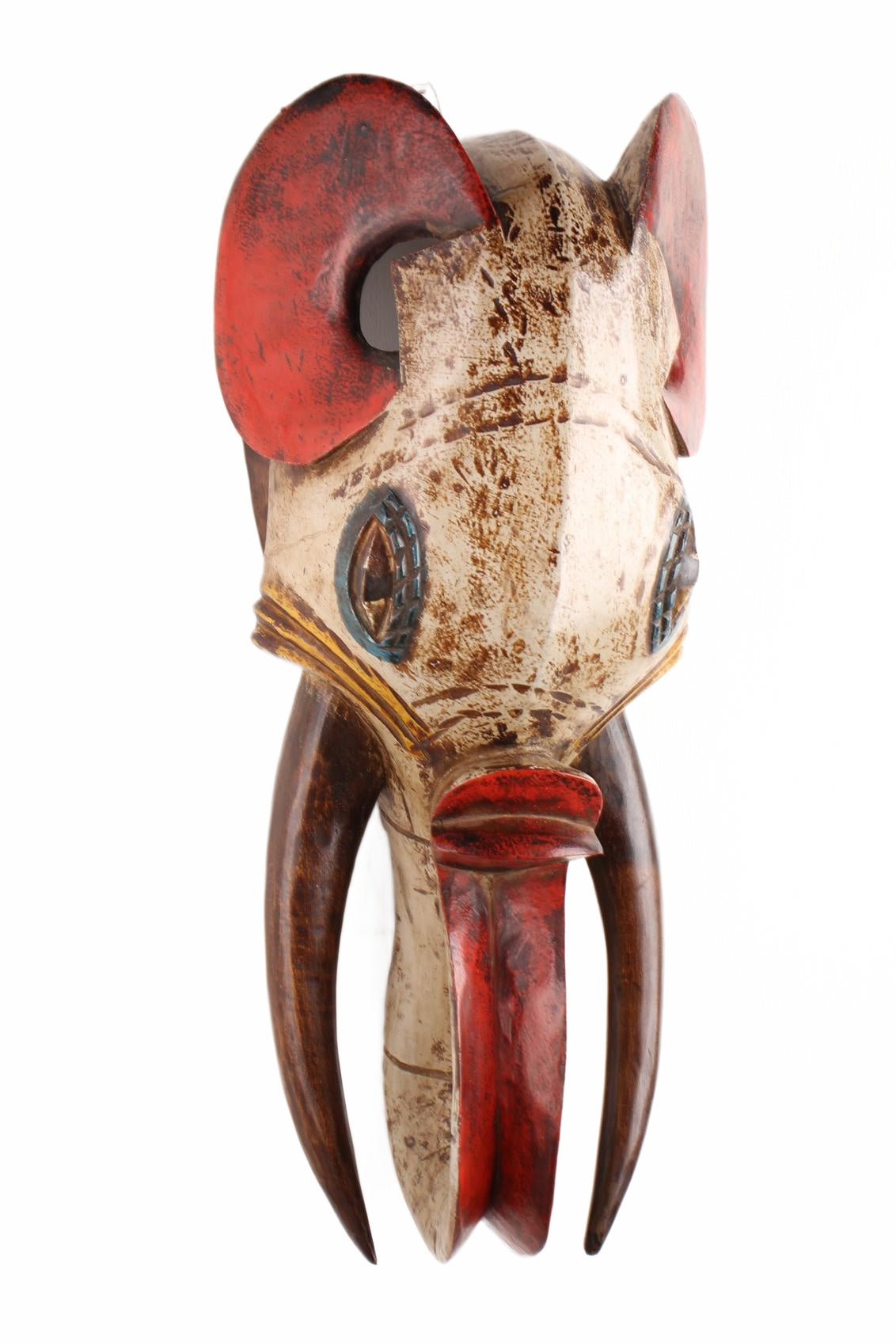 Baule Tribe Elephant Mask ~22.0" Tall (New 2026) - Masks