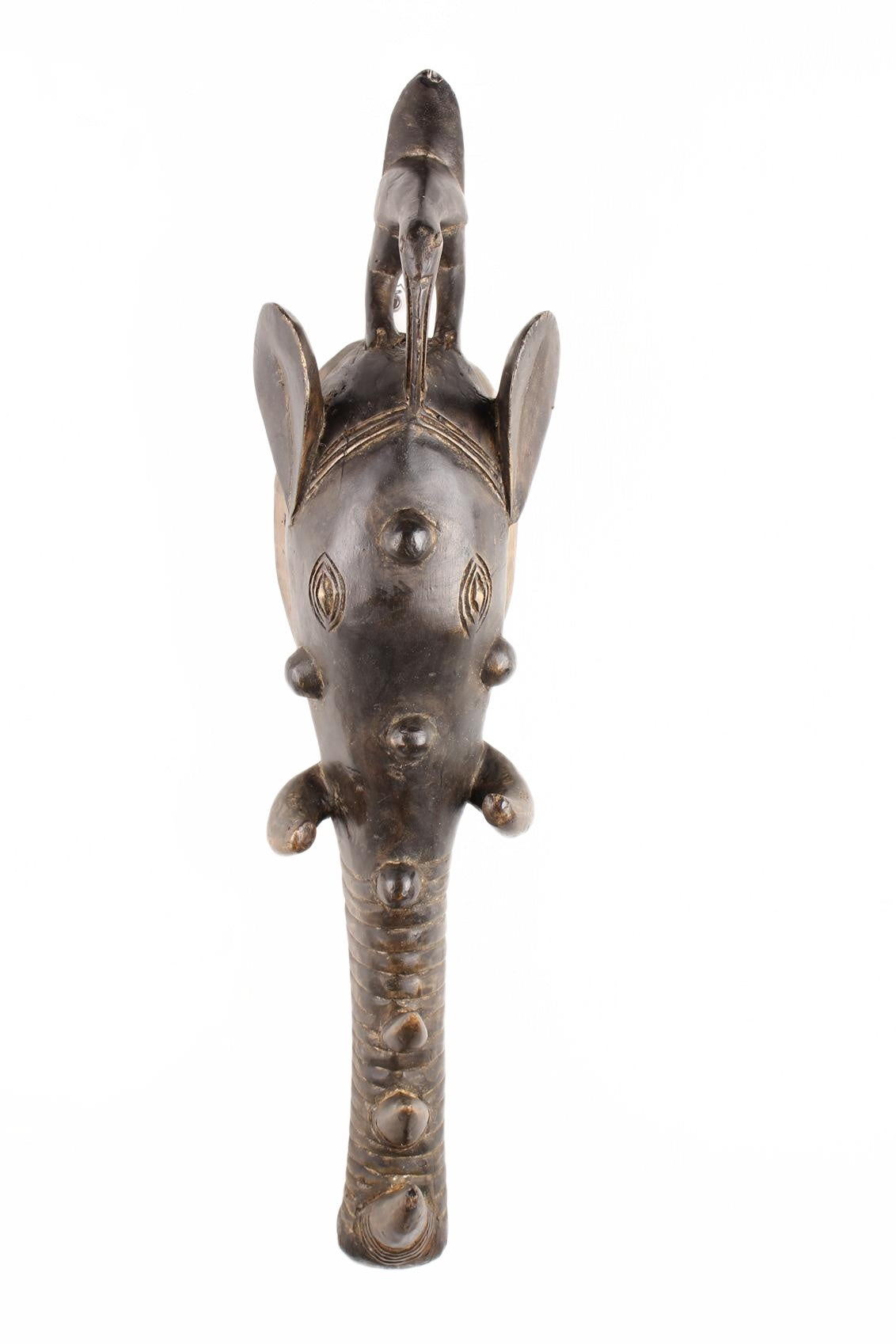 Baule Tribe Elephant Mask ~31.5" Tall (New 2026) - Masks