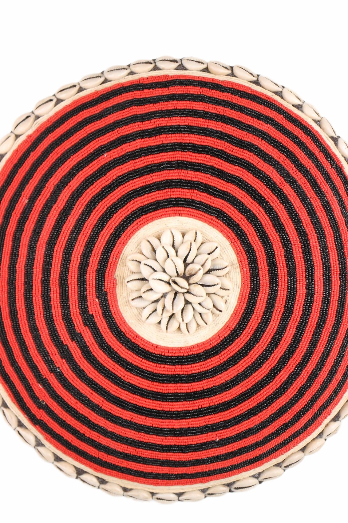 Tikar Tribe Beaded Shield ~13.4" Tall (New 2026) - Masks