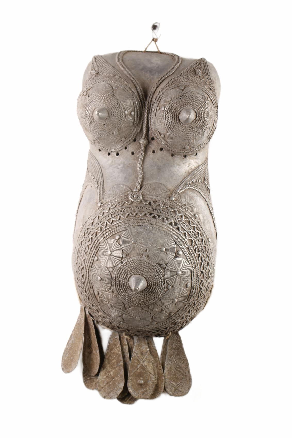 Bamileke Tribe Female Metal Body Mask ~26.0" Tall (New 2026) - Masks