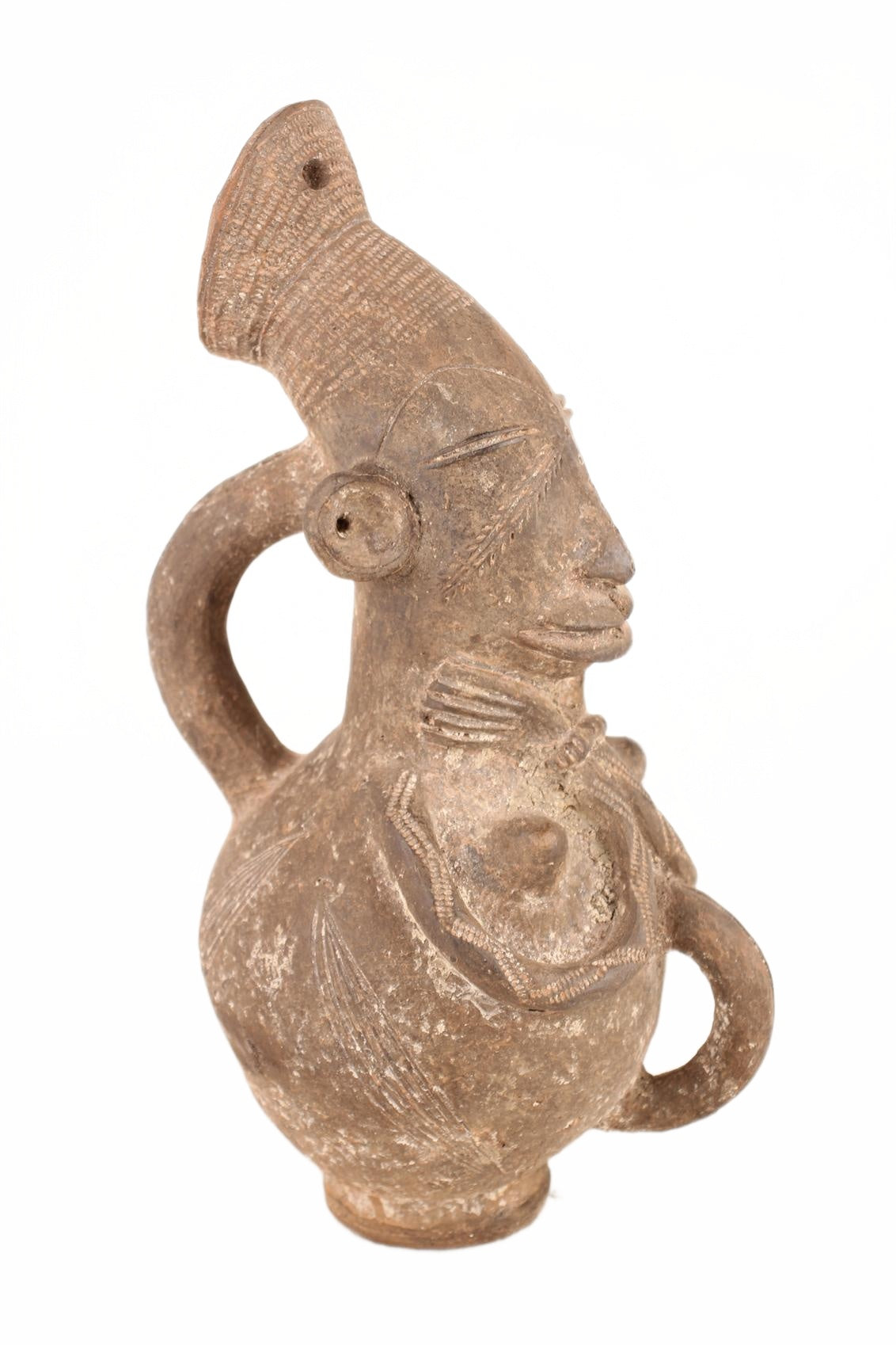 Mangbetu Tribe Terracotta Figures ~13.8" Tall (New 2026) - Sculpture & Statuary
