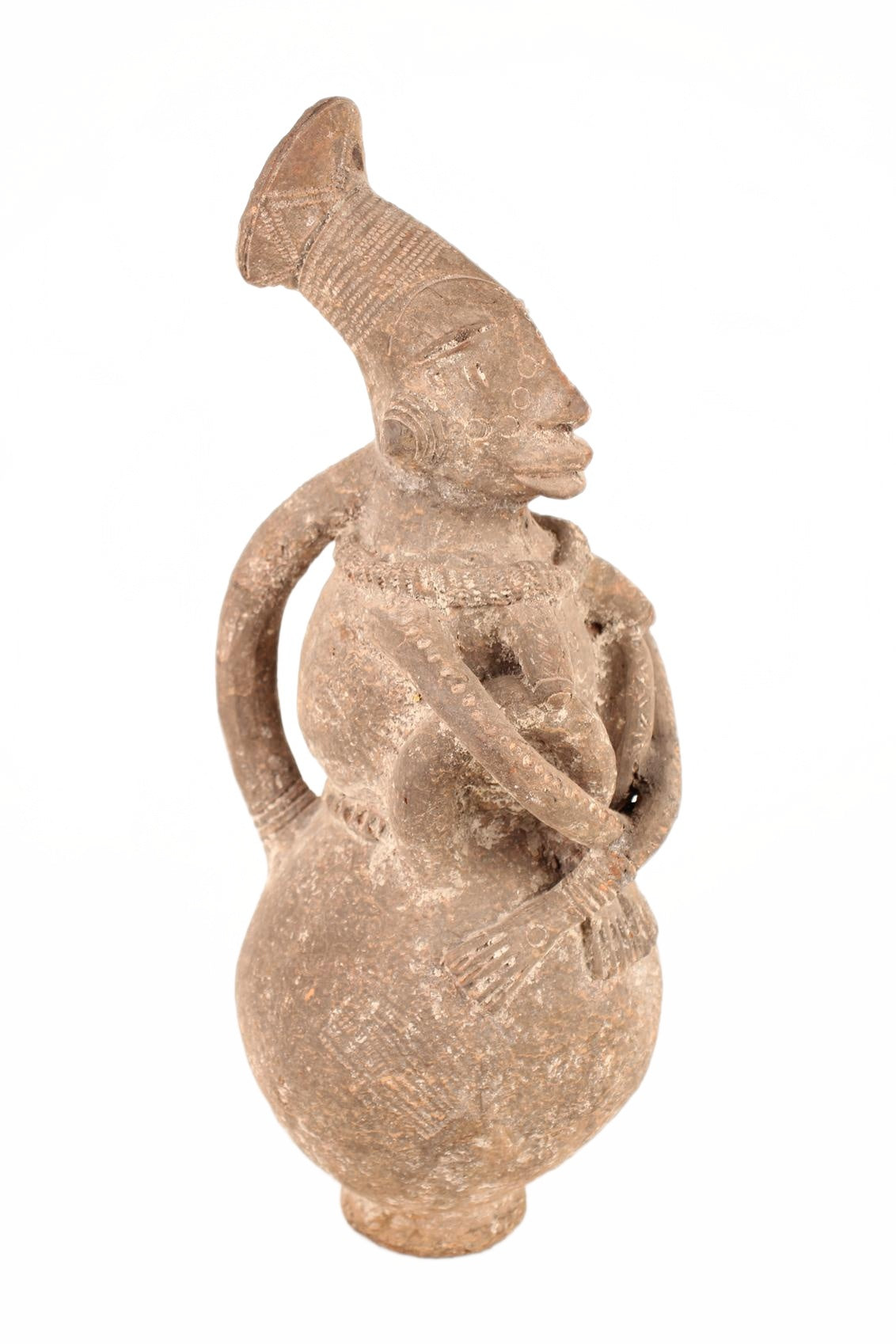 Mangbetu Tribe Terracotta Figures ~16.5" Tall (New 2026) - Sculpture & Statuary