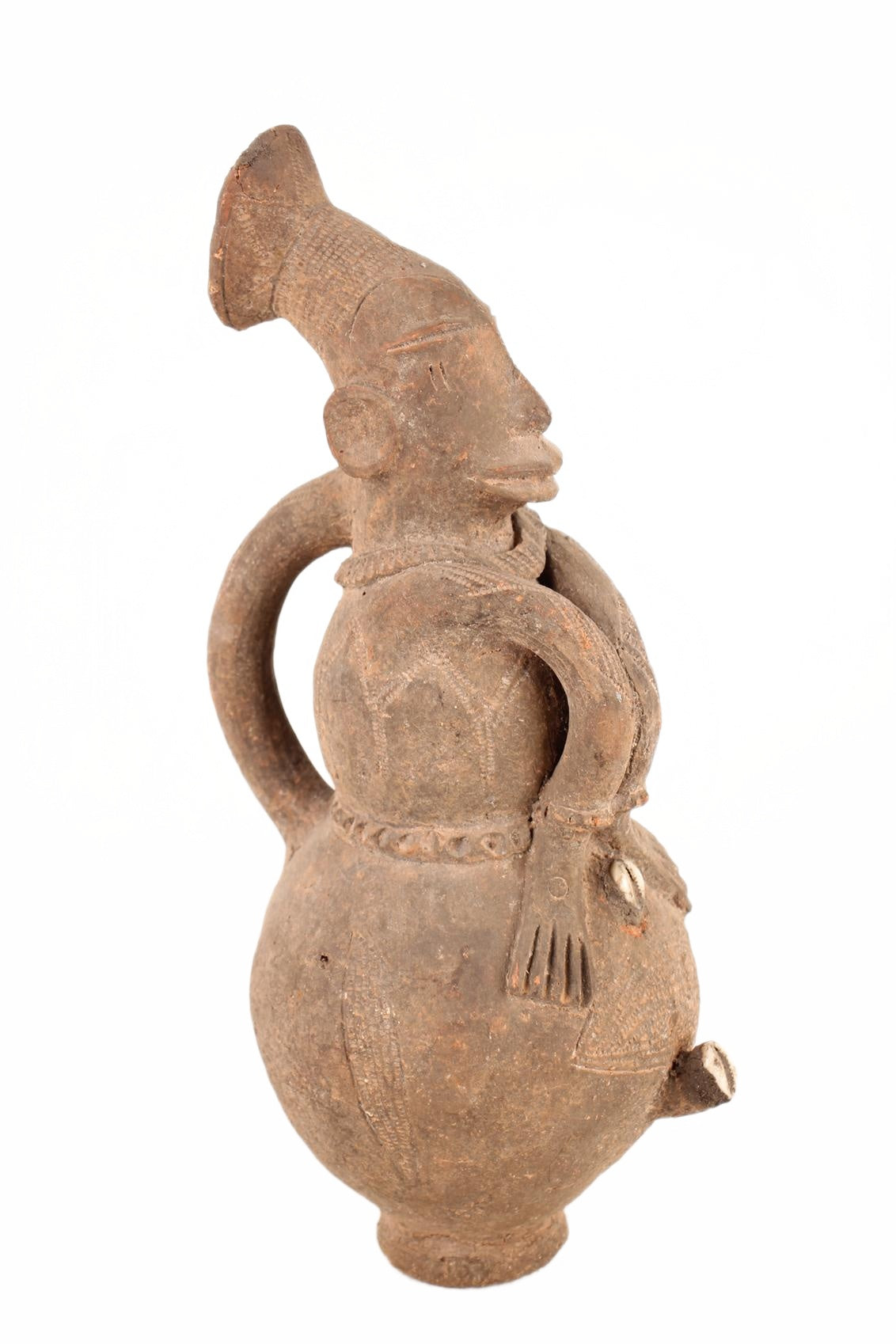 Mangbetu Tribe Terracotta Figures ~15.7" Tall (New 2026) - Sculpture & Statuary