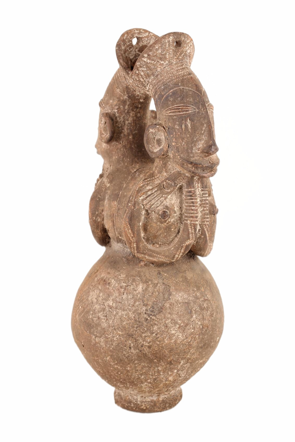 Mangbetu Tribe Terracotta Figures ~15.0" Tall (New 2026) - Sculpture & Statuary