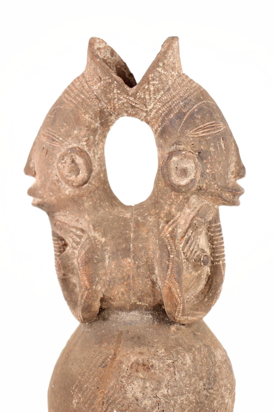 Mangbetu Tribe Terracotta Figures ~15.0" Tall (New 2026) - Sculpture & Statuary