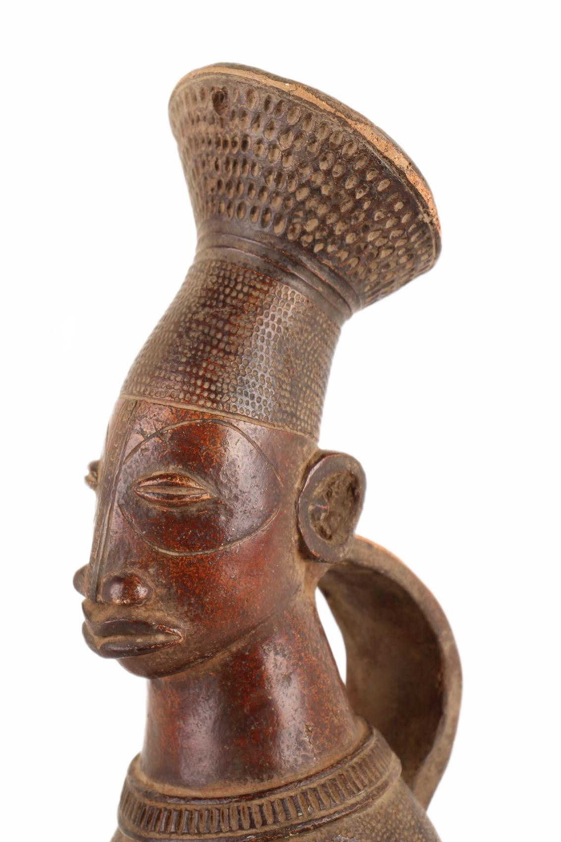 Mangbetu Tribe Terracotta Figures ~18.5" Tall (New 2026) - Sculpture & Statuary