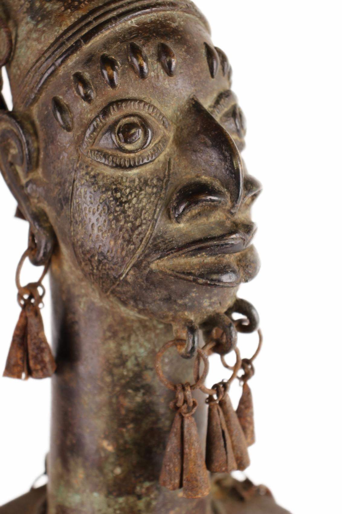 Mangbetu Tribe Bronze Figures ~33.5" Tall (New 2026) - Sculpture & Statuary