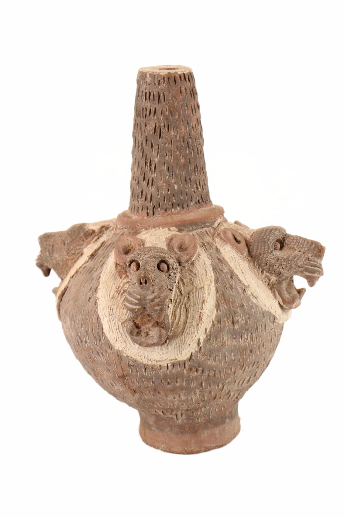 Mangbetu Tribe Terracotta Figures ~14.2" Tall (New 2026) - Sculpture & Statuary